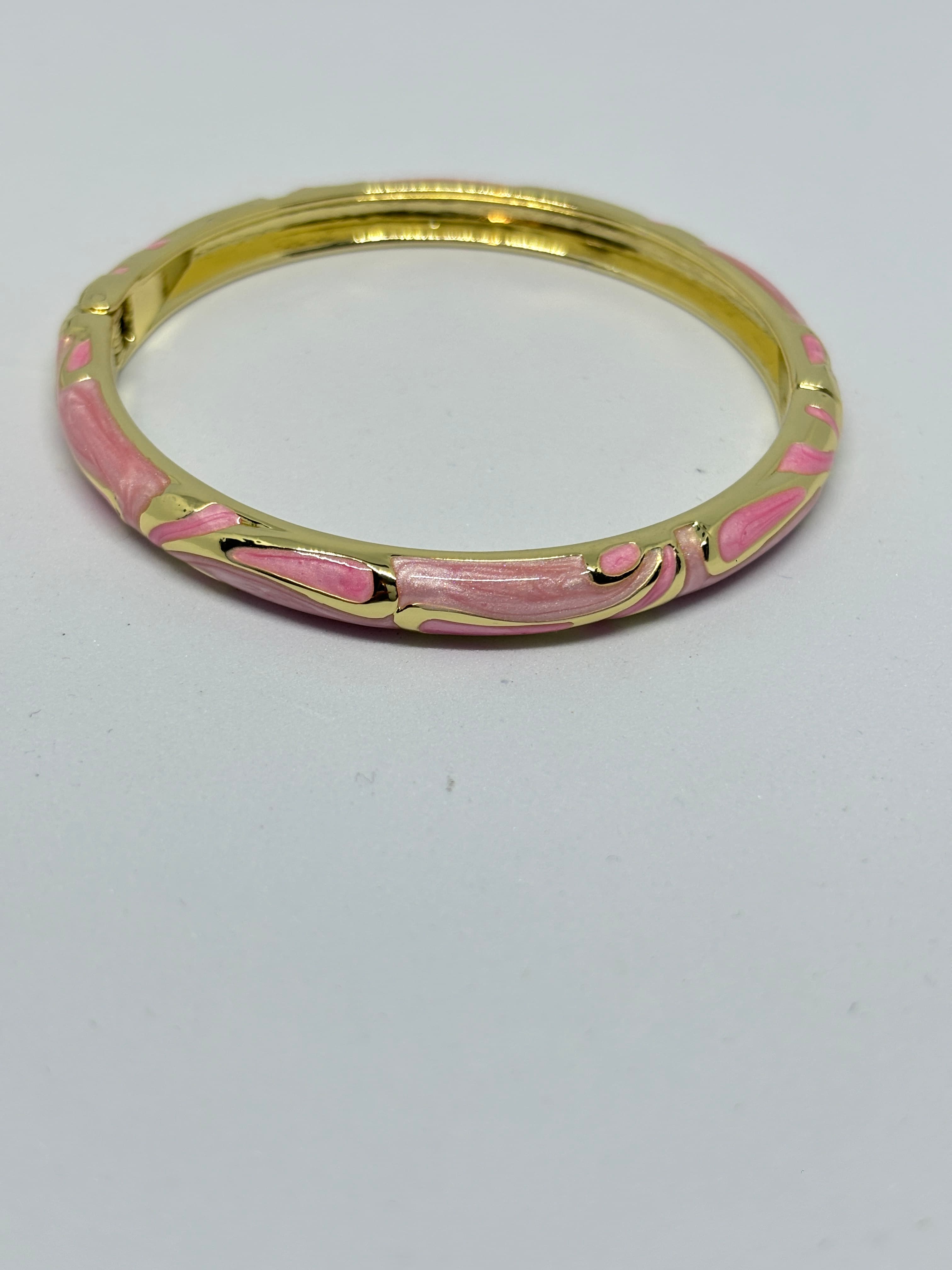 pink swirl enamel bracelet
