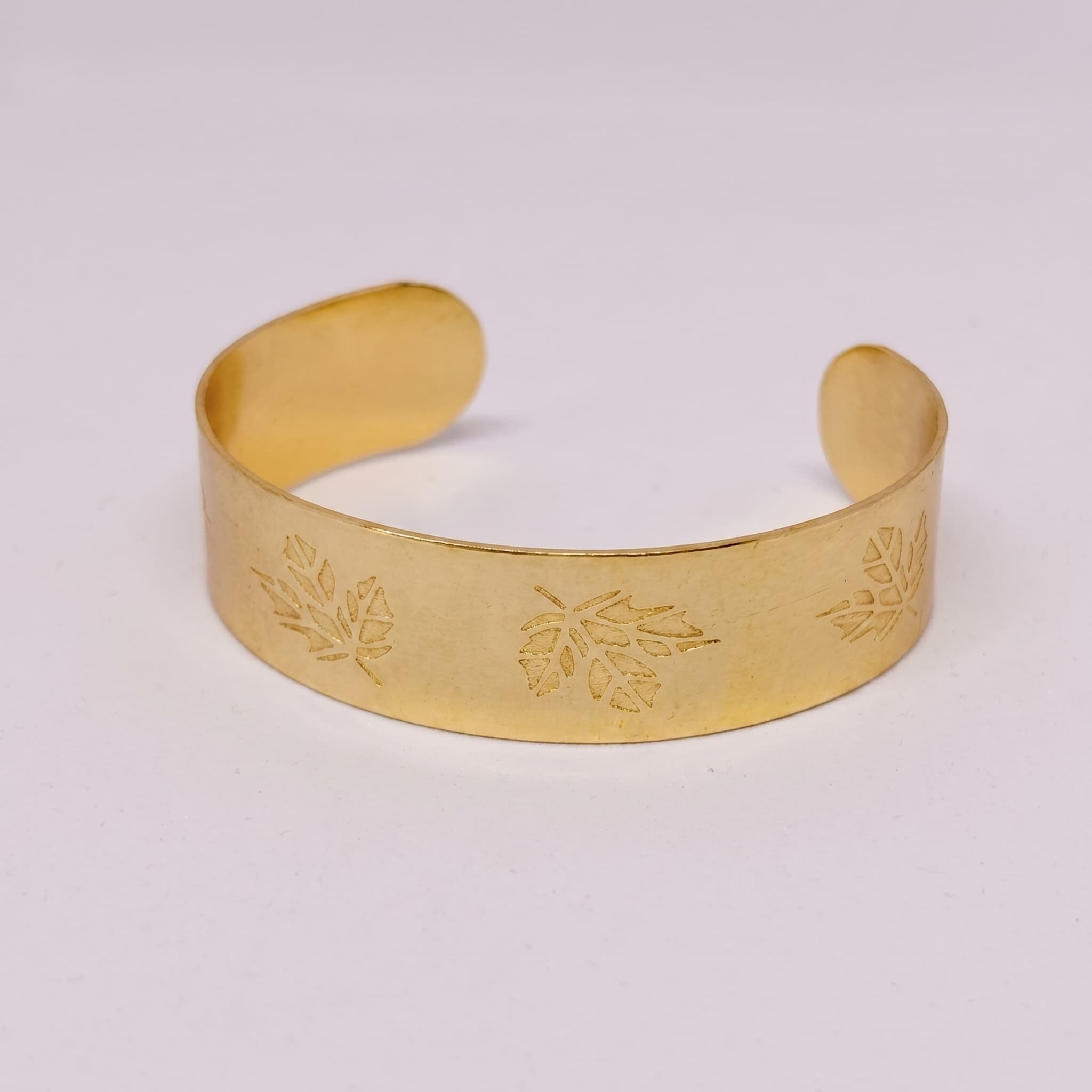 etched maple gold cuff