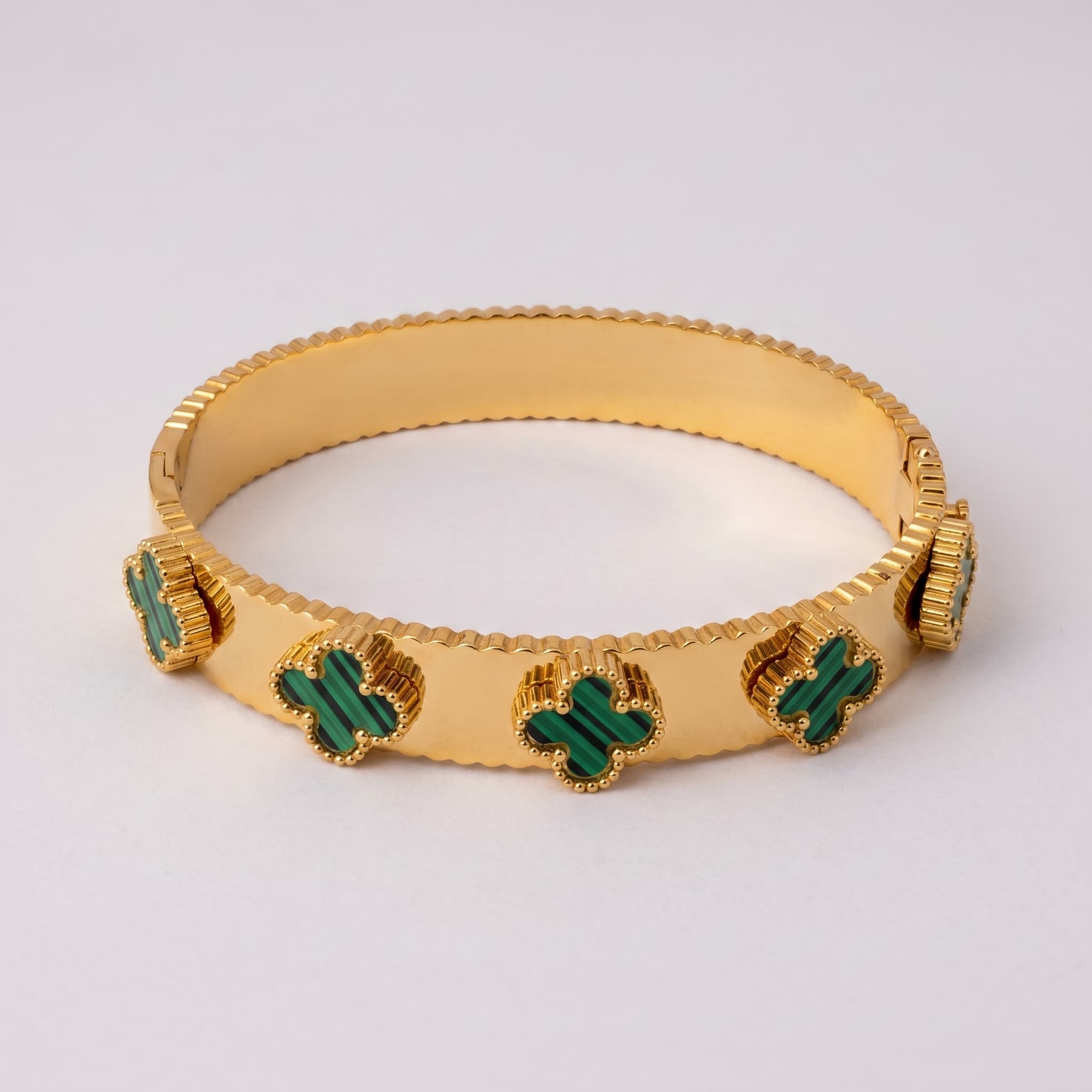 green clover gold cuff