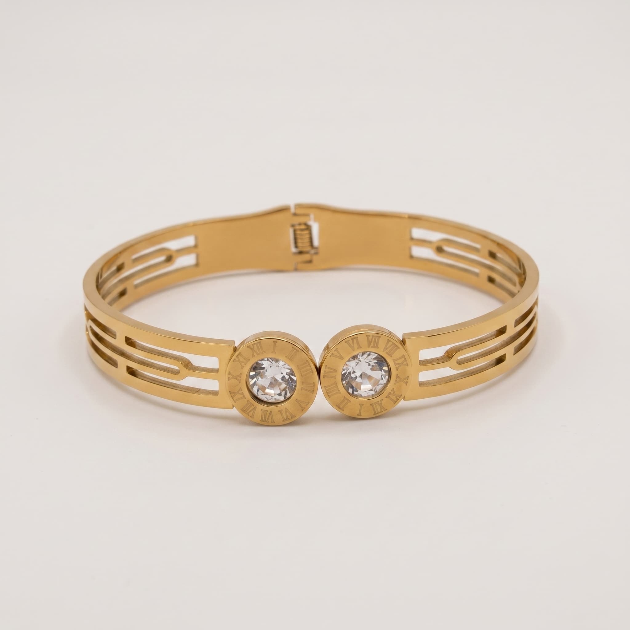 roman numeral stone cuff