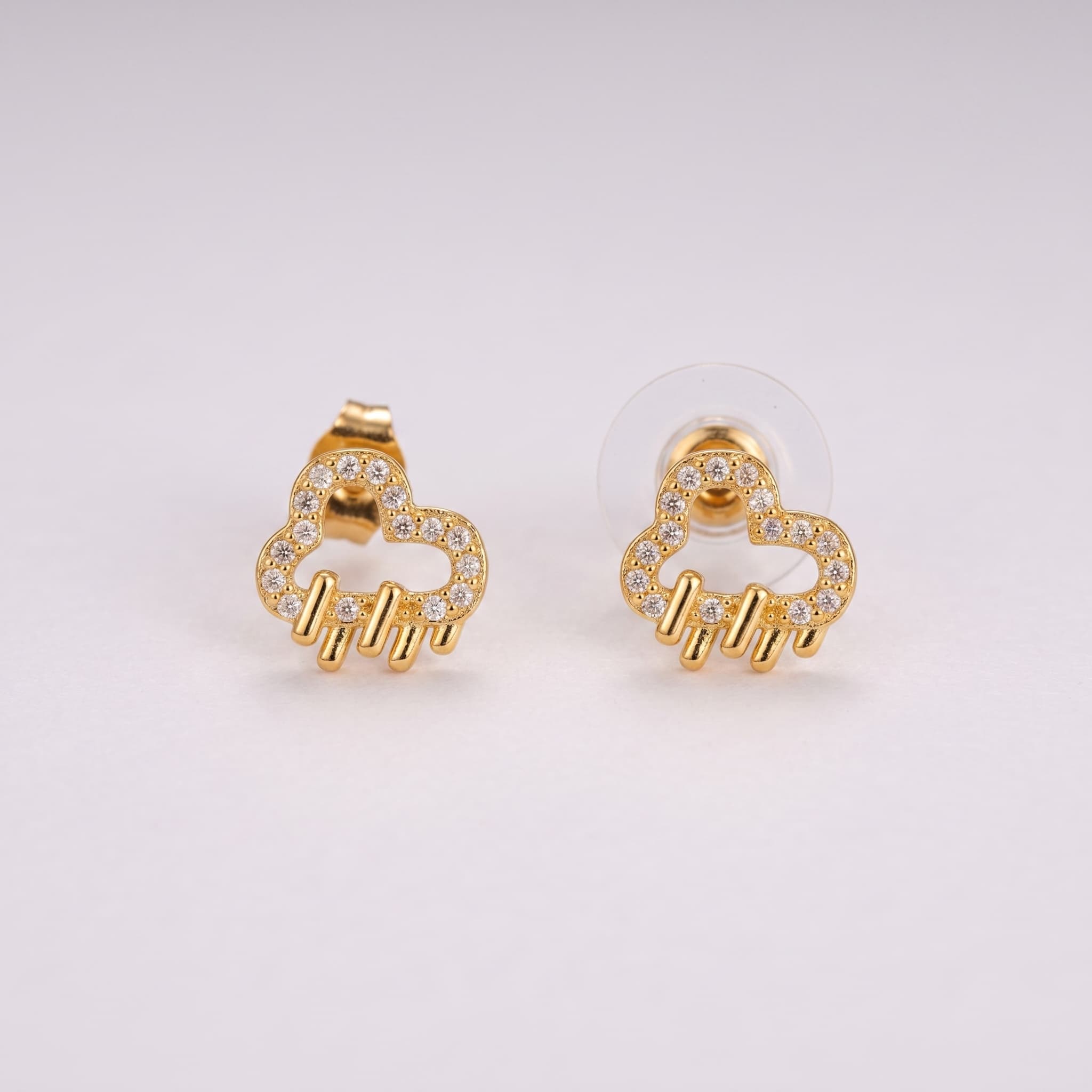 little golden cloud studs