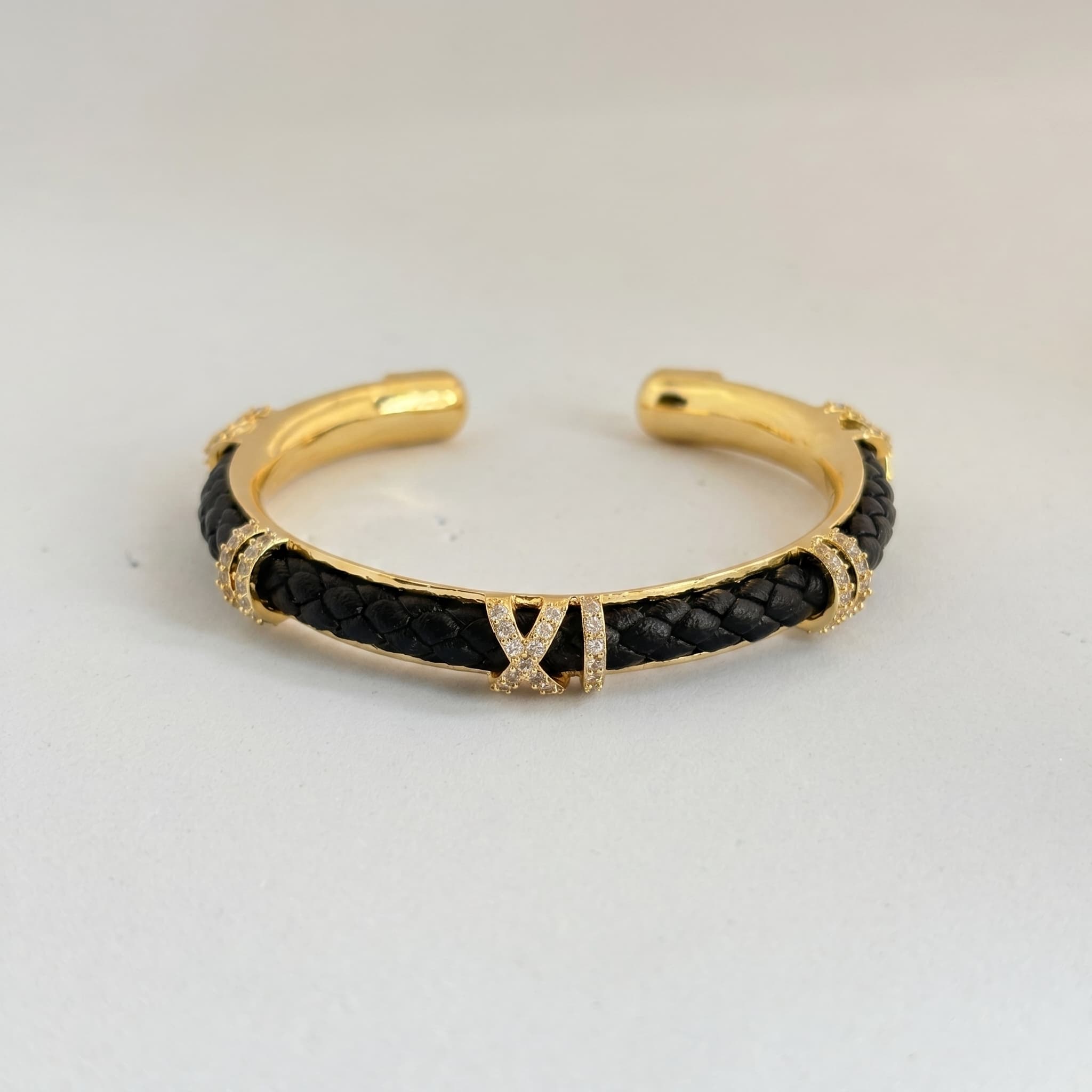 black braided gold cuff