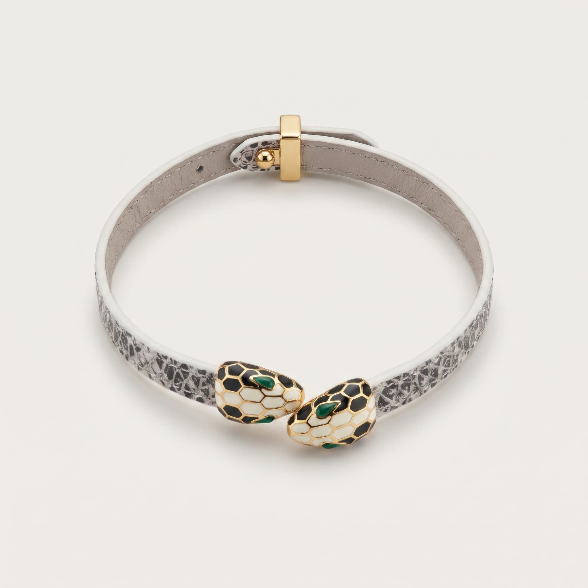 snake skin print charm bracelet