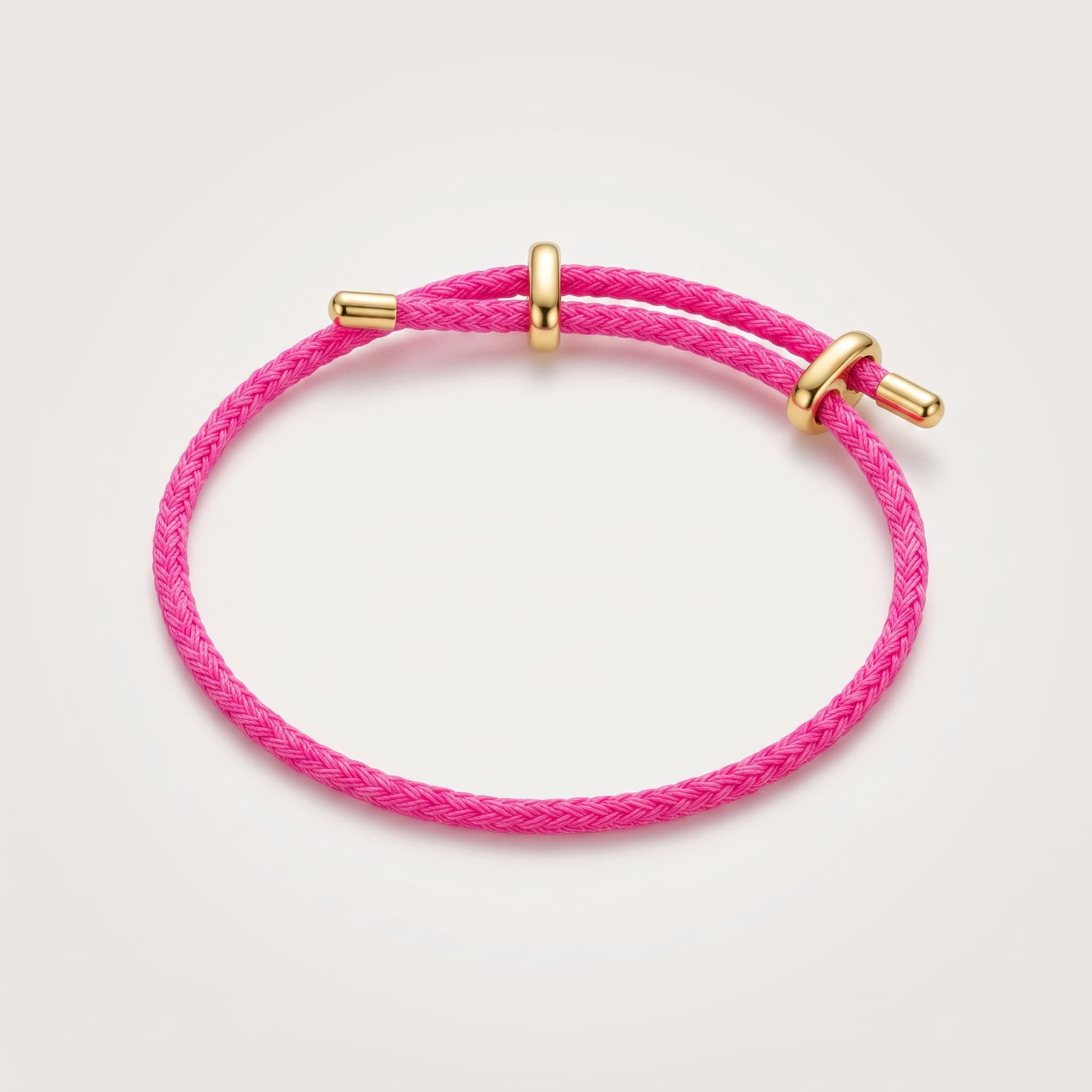 hot pink adjustable cord bracelet