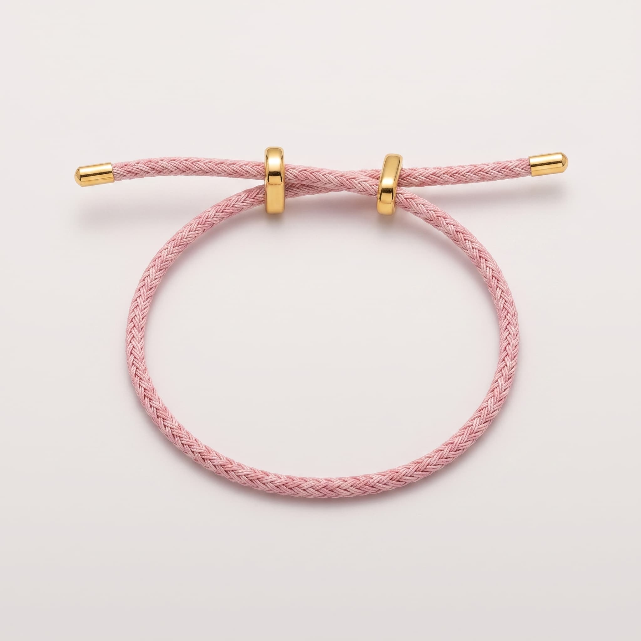 soft pink braided bracelet