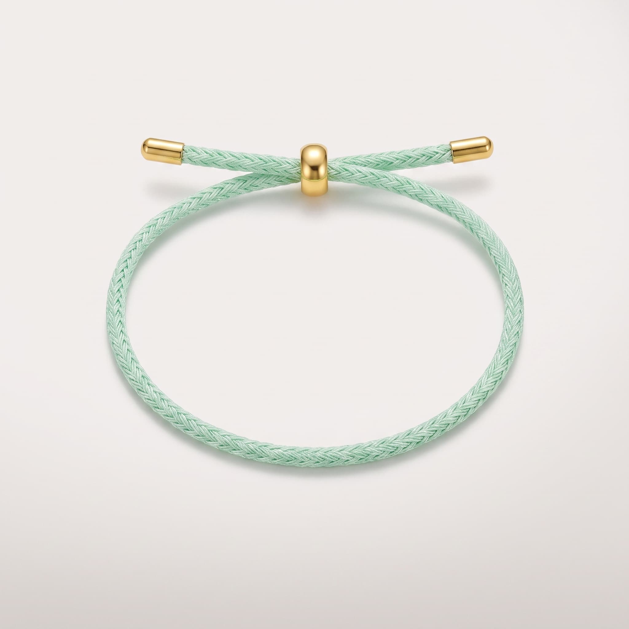 mint braided adjustable bracelet