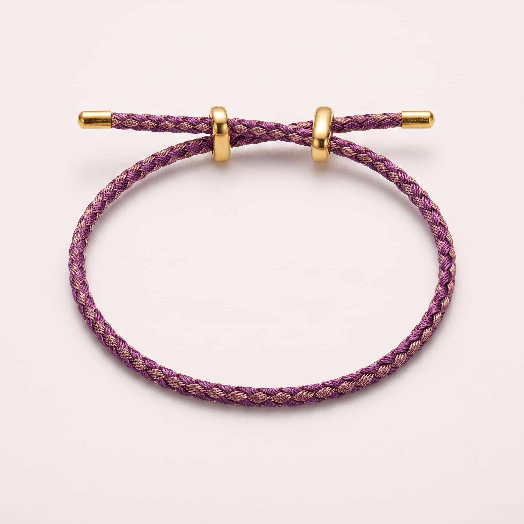 purple braided thread bracelet