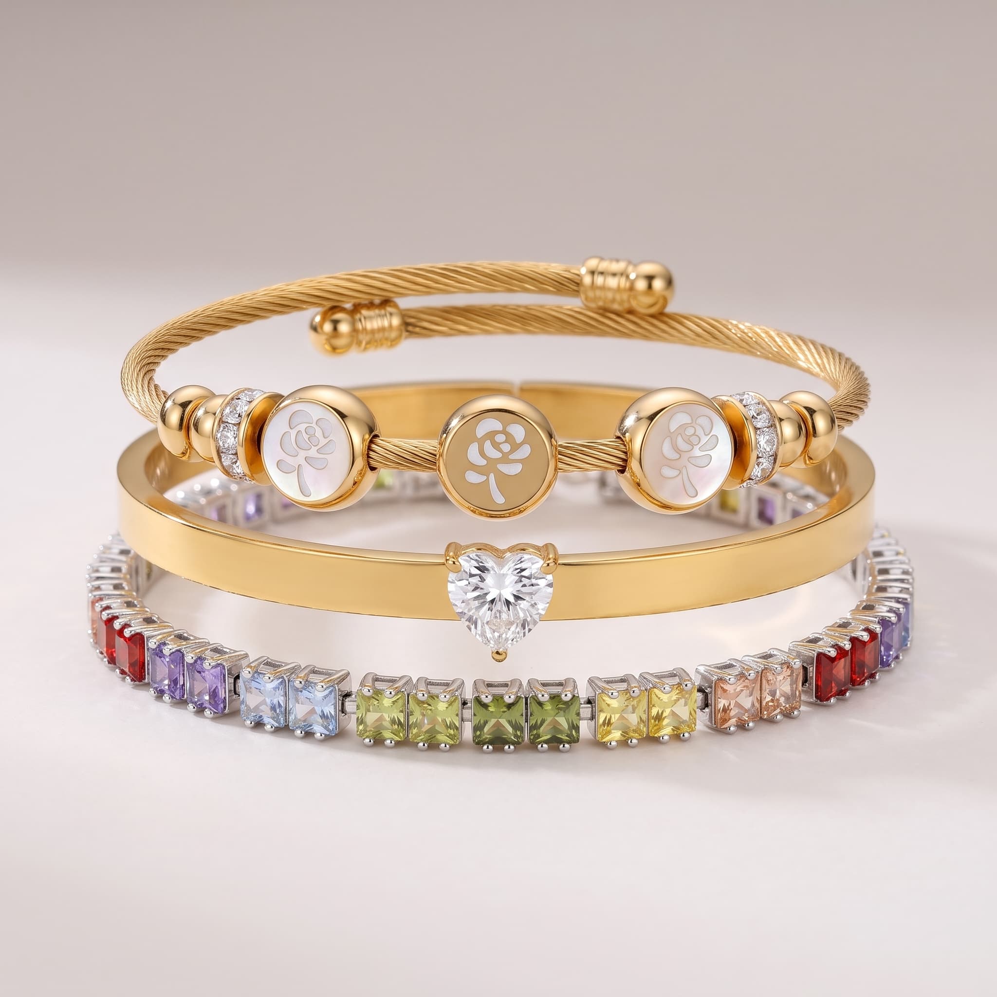 Gold Trio bangles