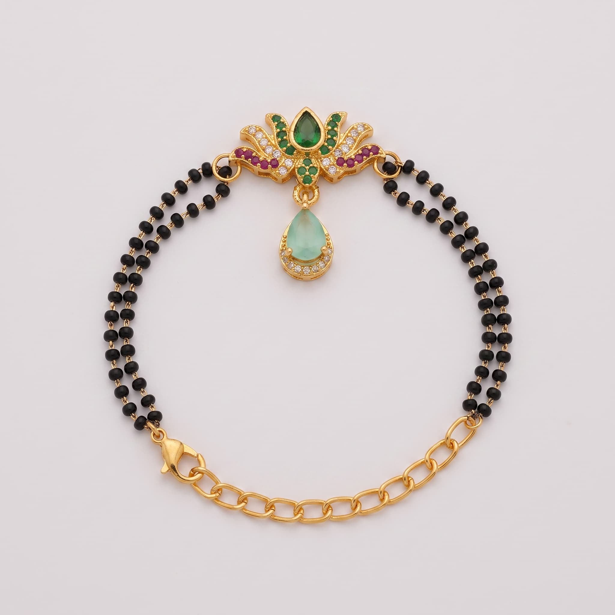 lotus charm beaded Rakhi