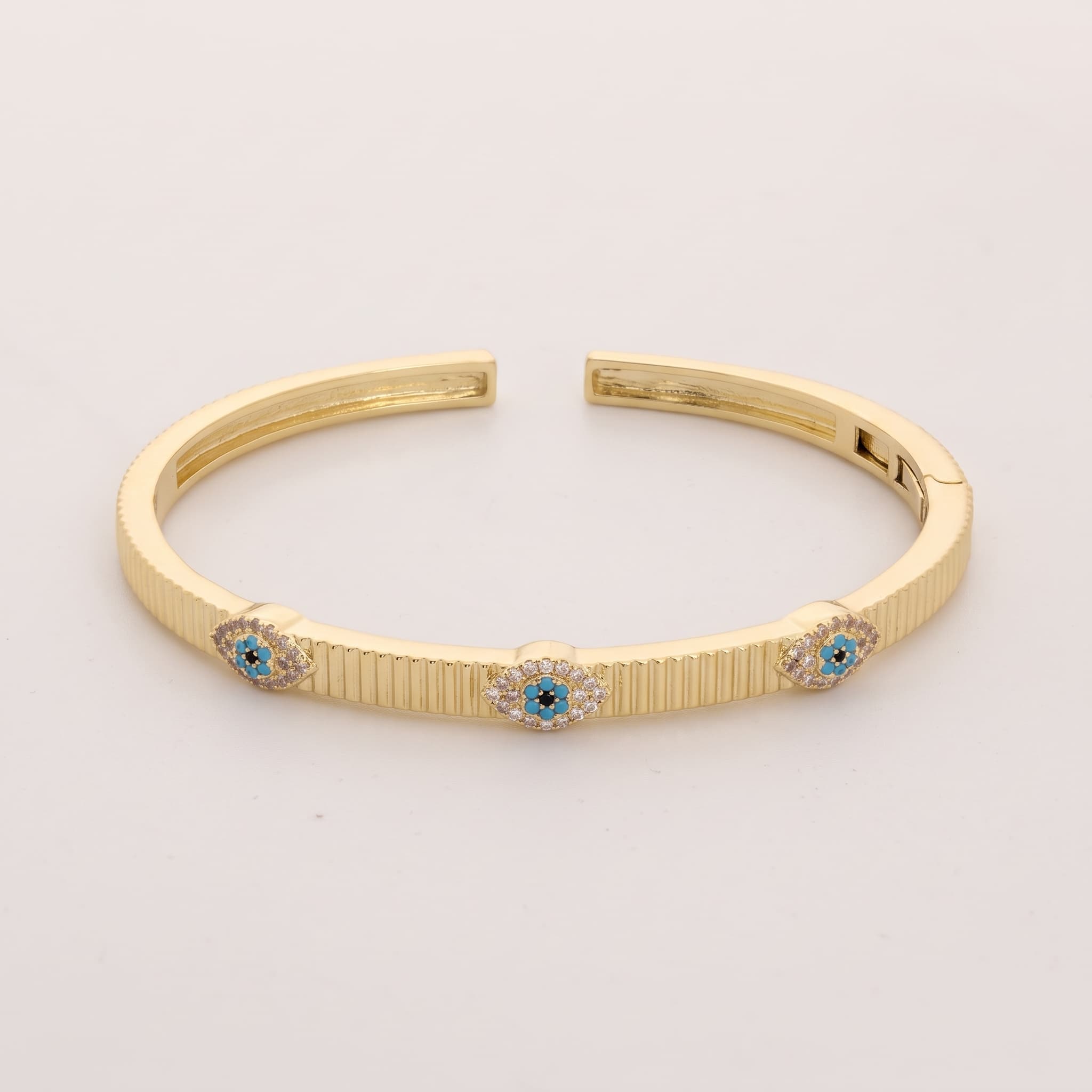 gold evil eye cuff