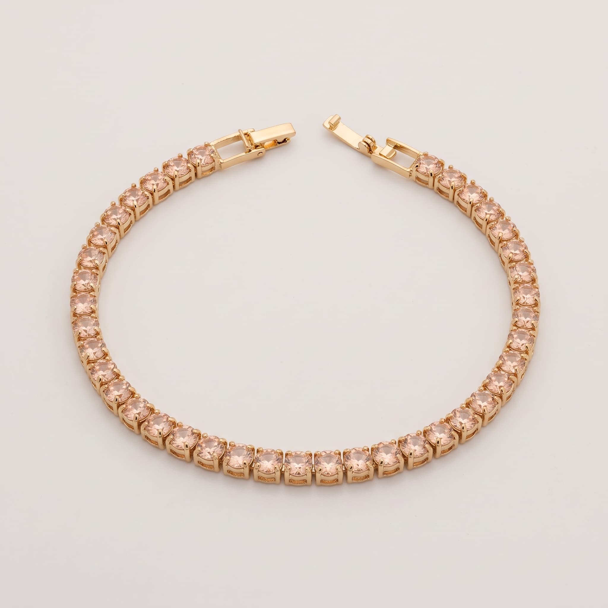 Bronze gold tennis bracelet