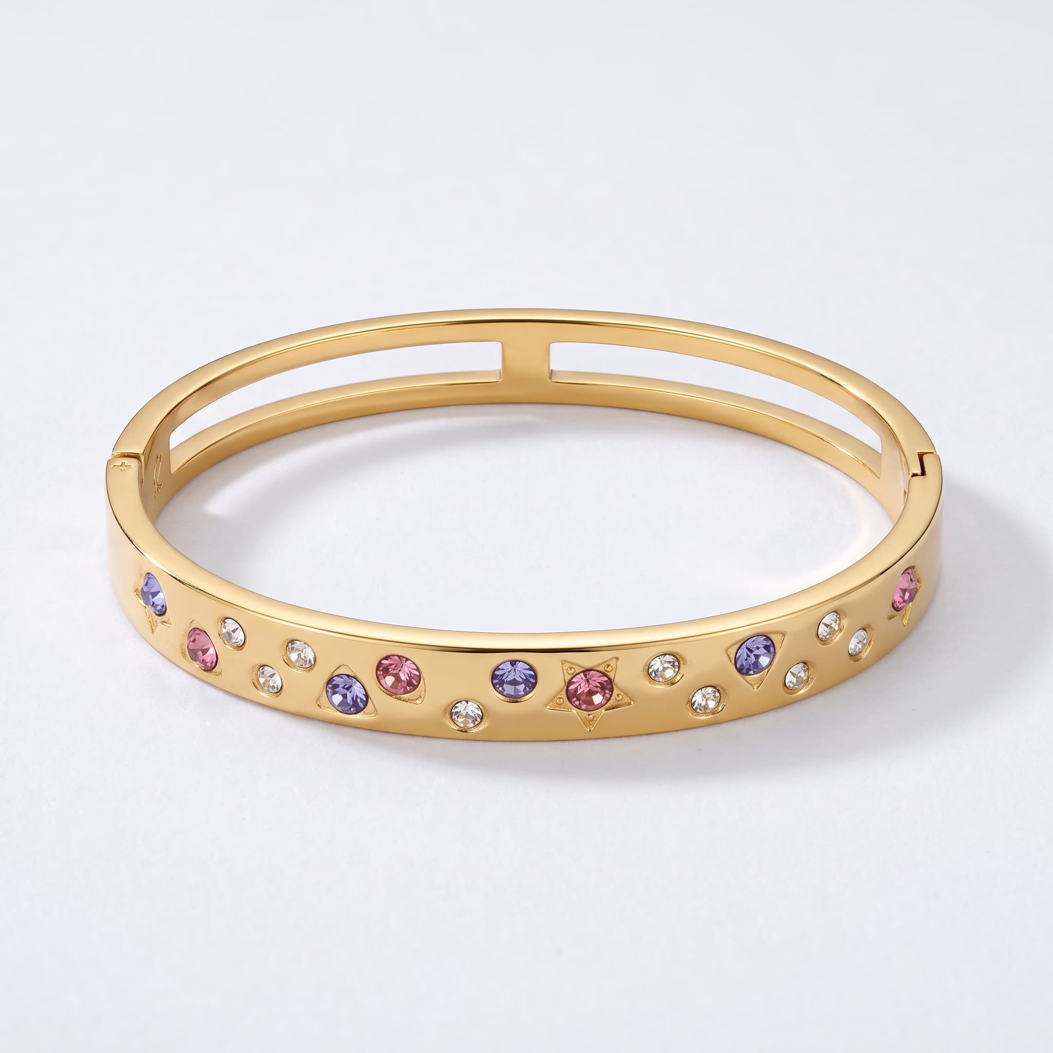 multicolour crystal detail cuff