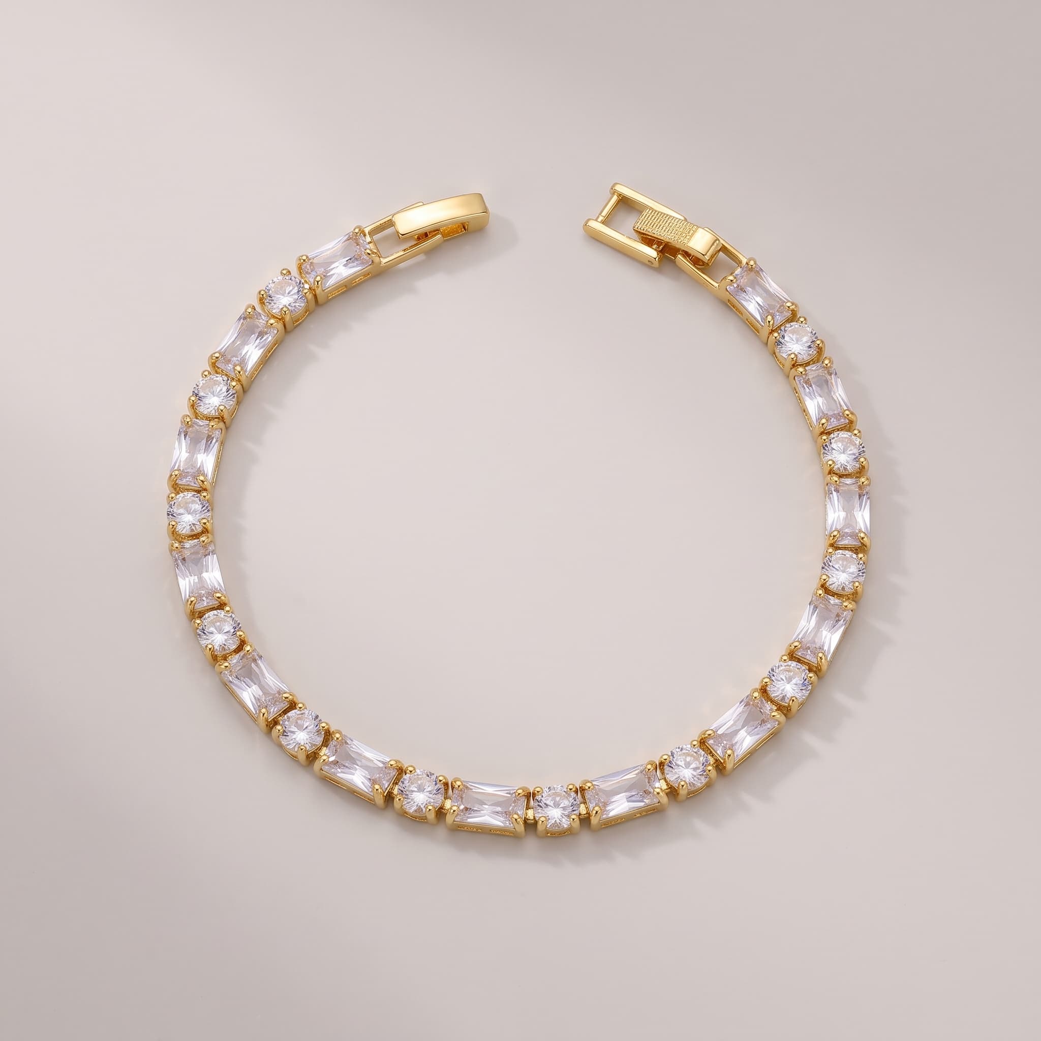 Multi shape stone tennis bracelet