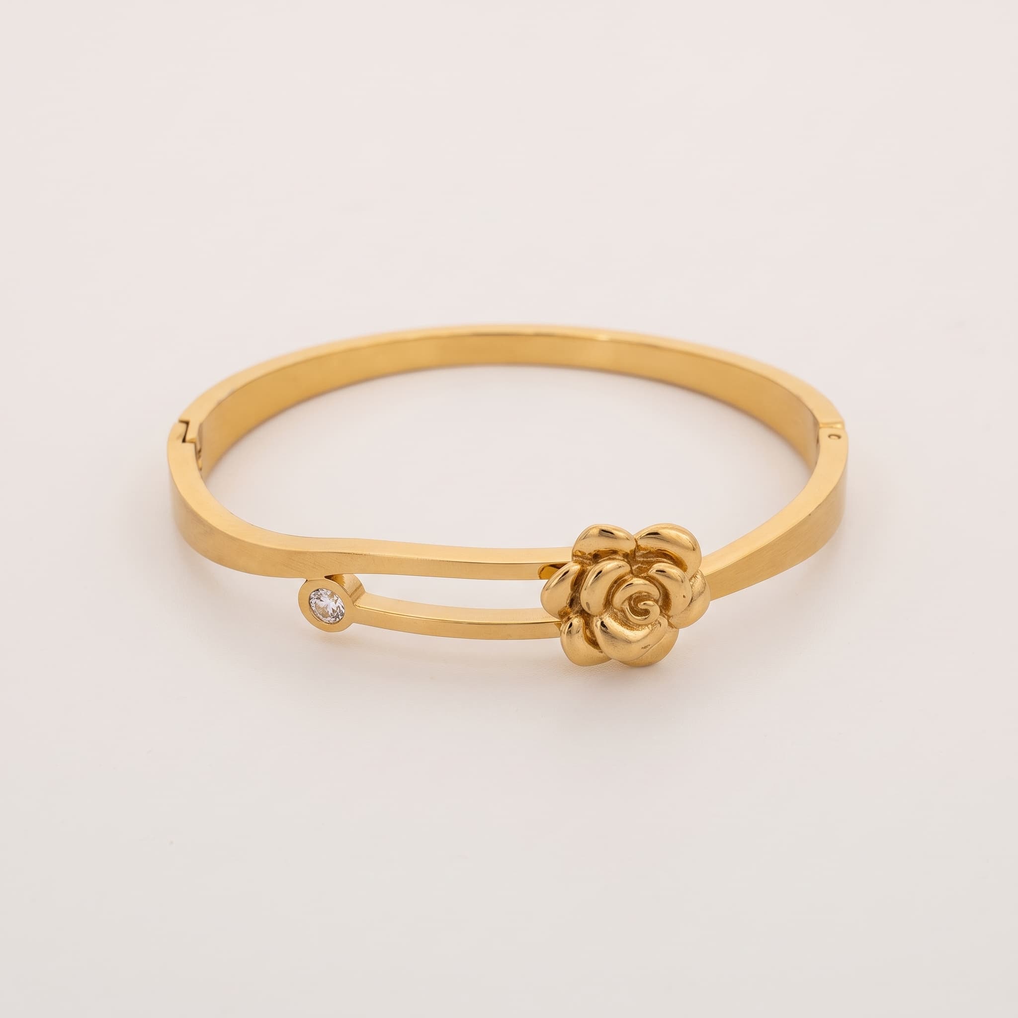 rose charm gold bracelet