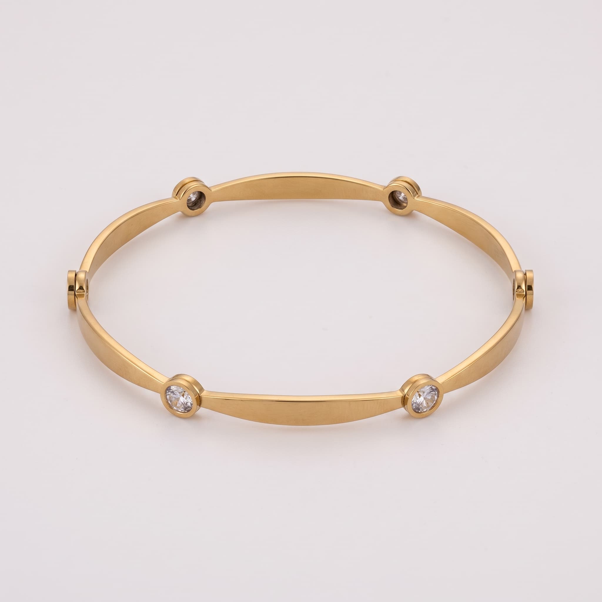 gold stone detail bangle (Regular Size)