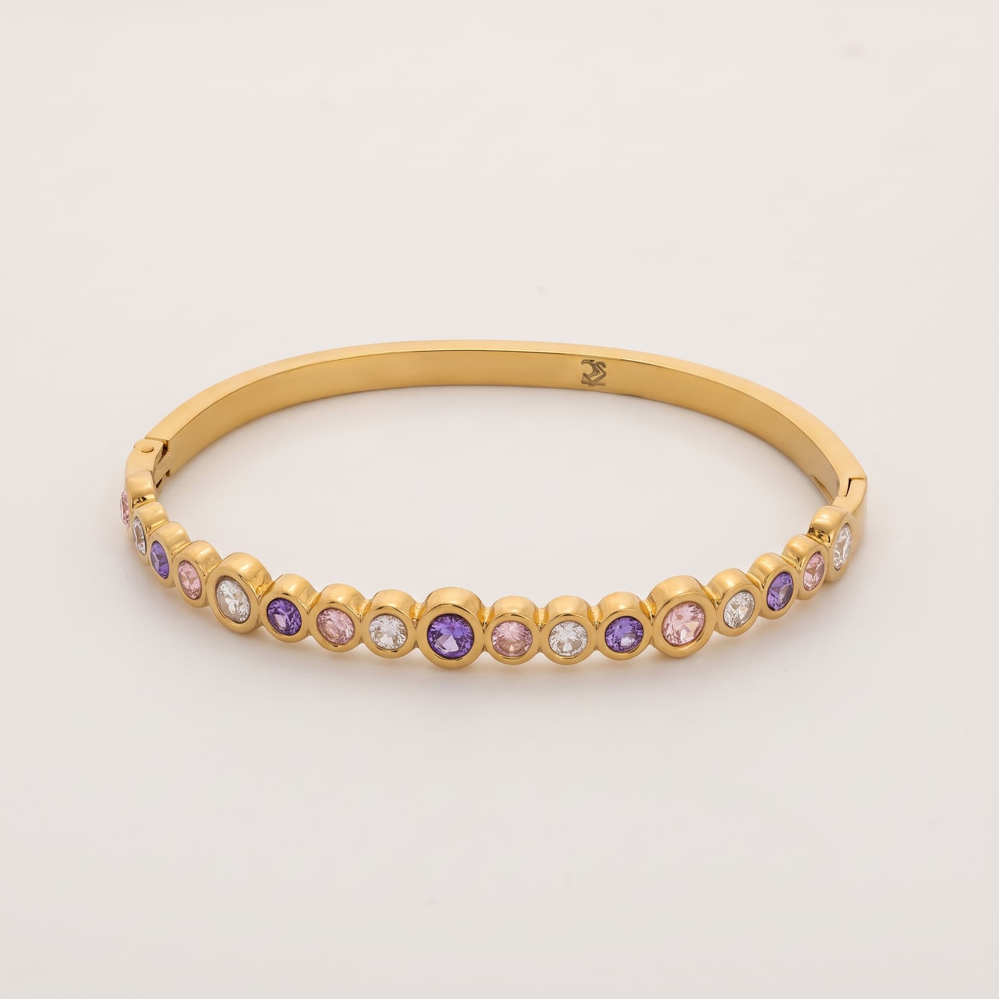 multicolour stone hinged bangle (Regular)