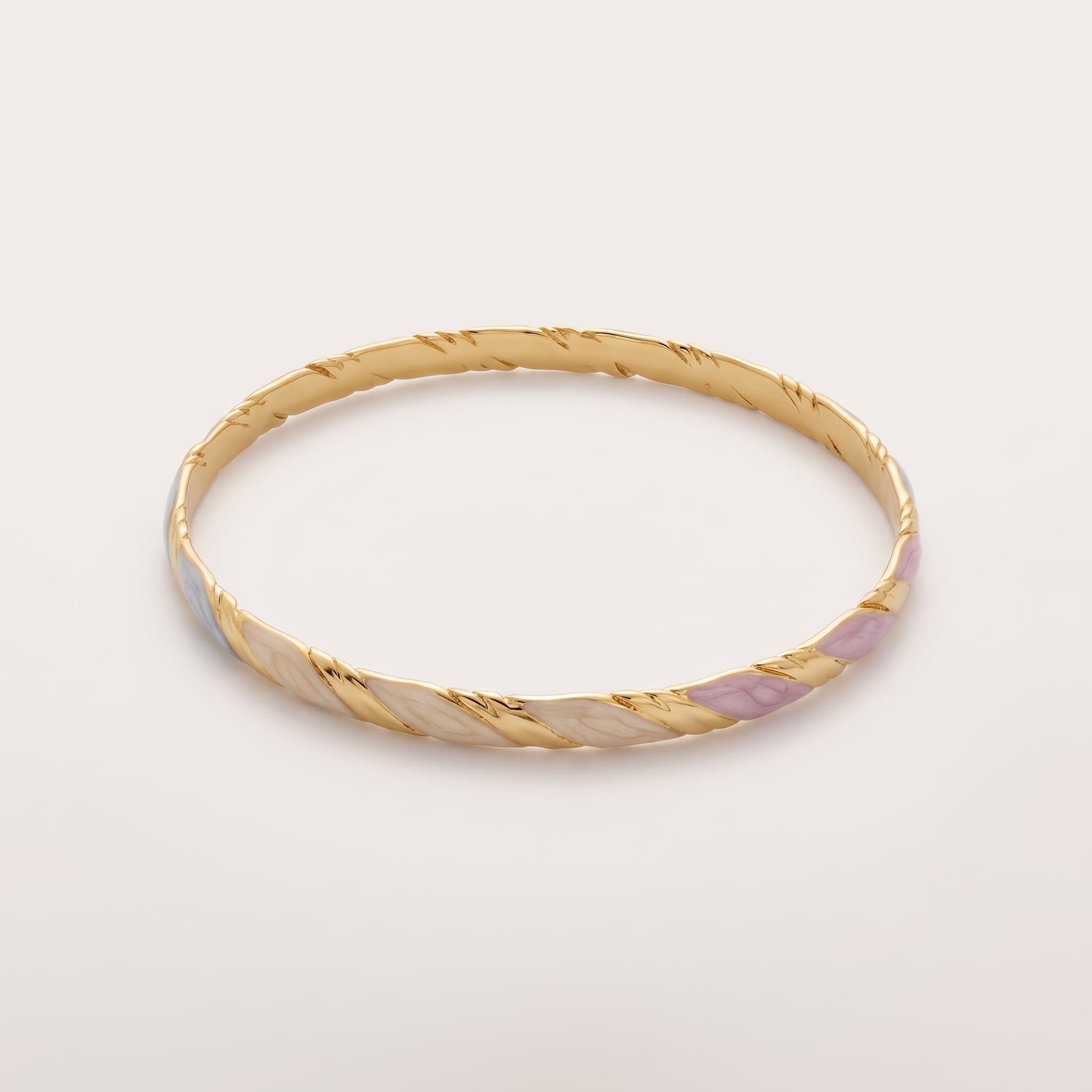 pastel enamel twist bangle (Small Size)