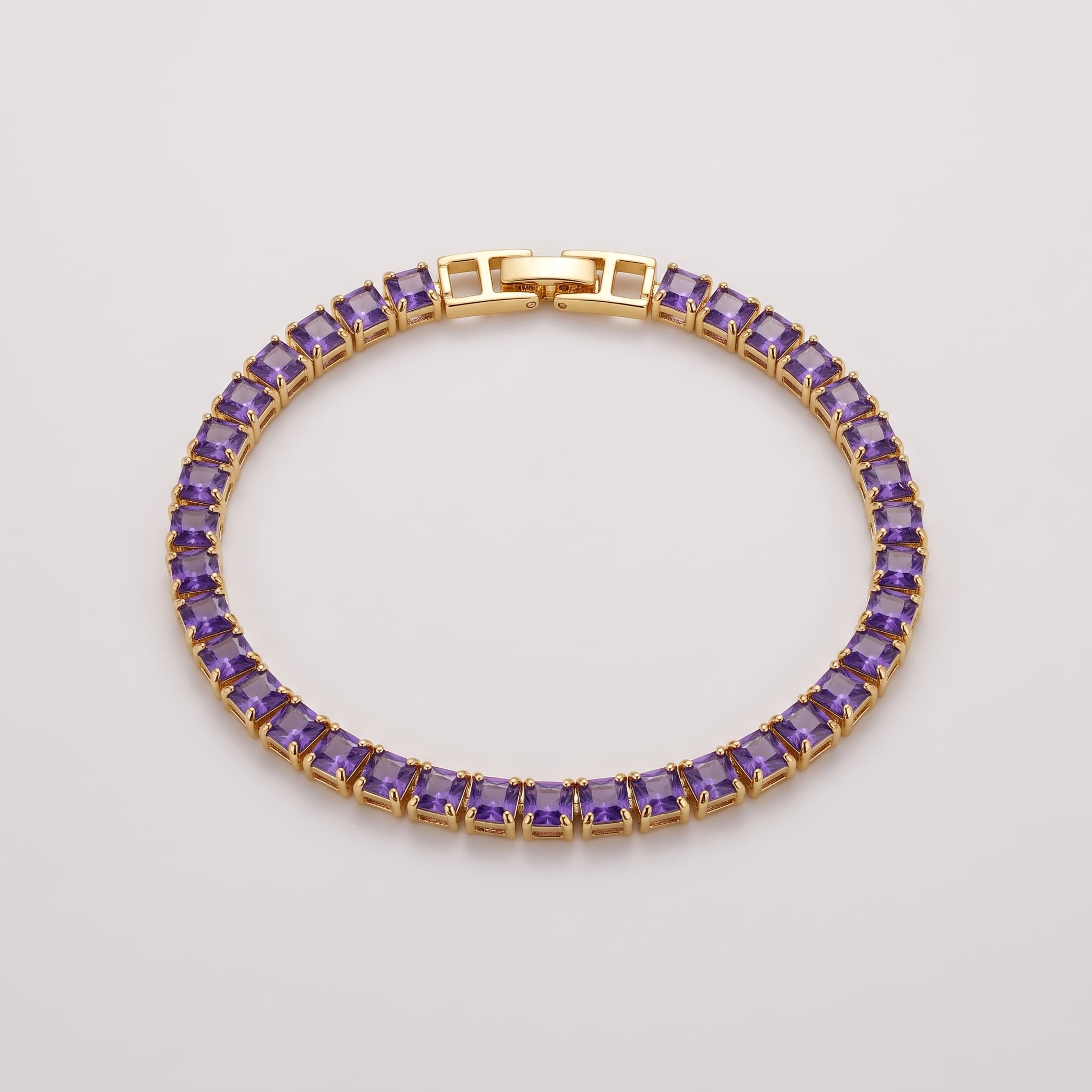 purple stone tennis bracelet