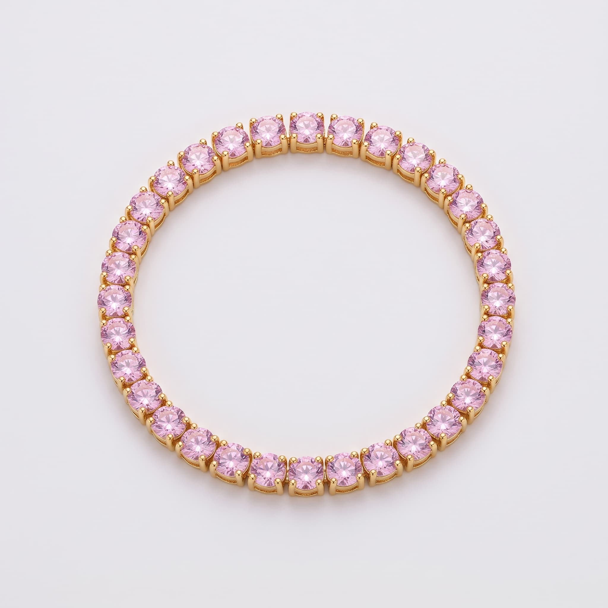 classic pink tennis bracelet