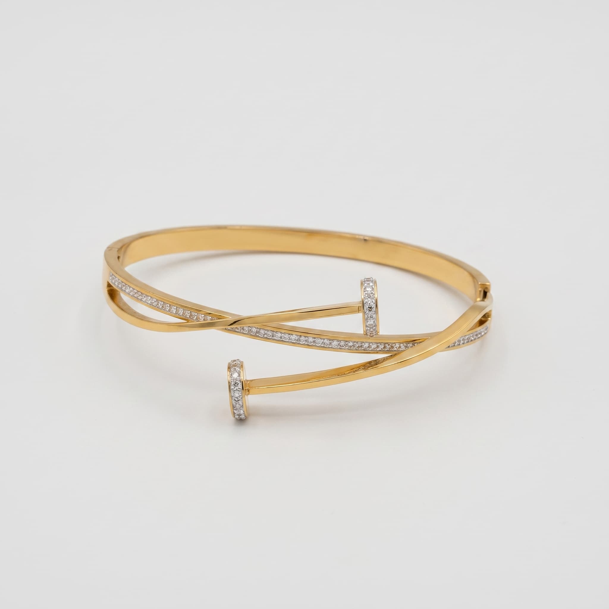criss cross nail bangle