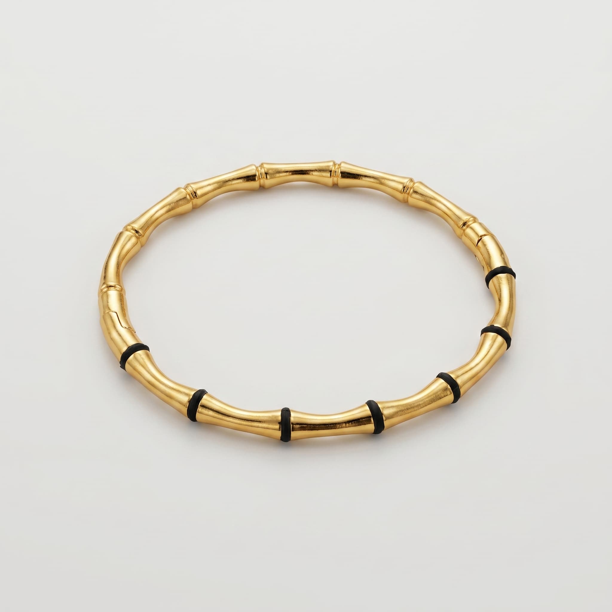 gold bamboo textured bangle