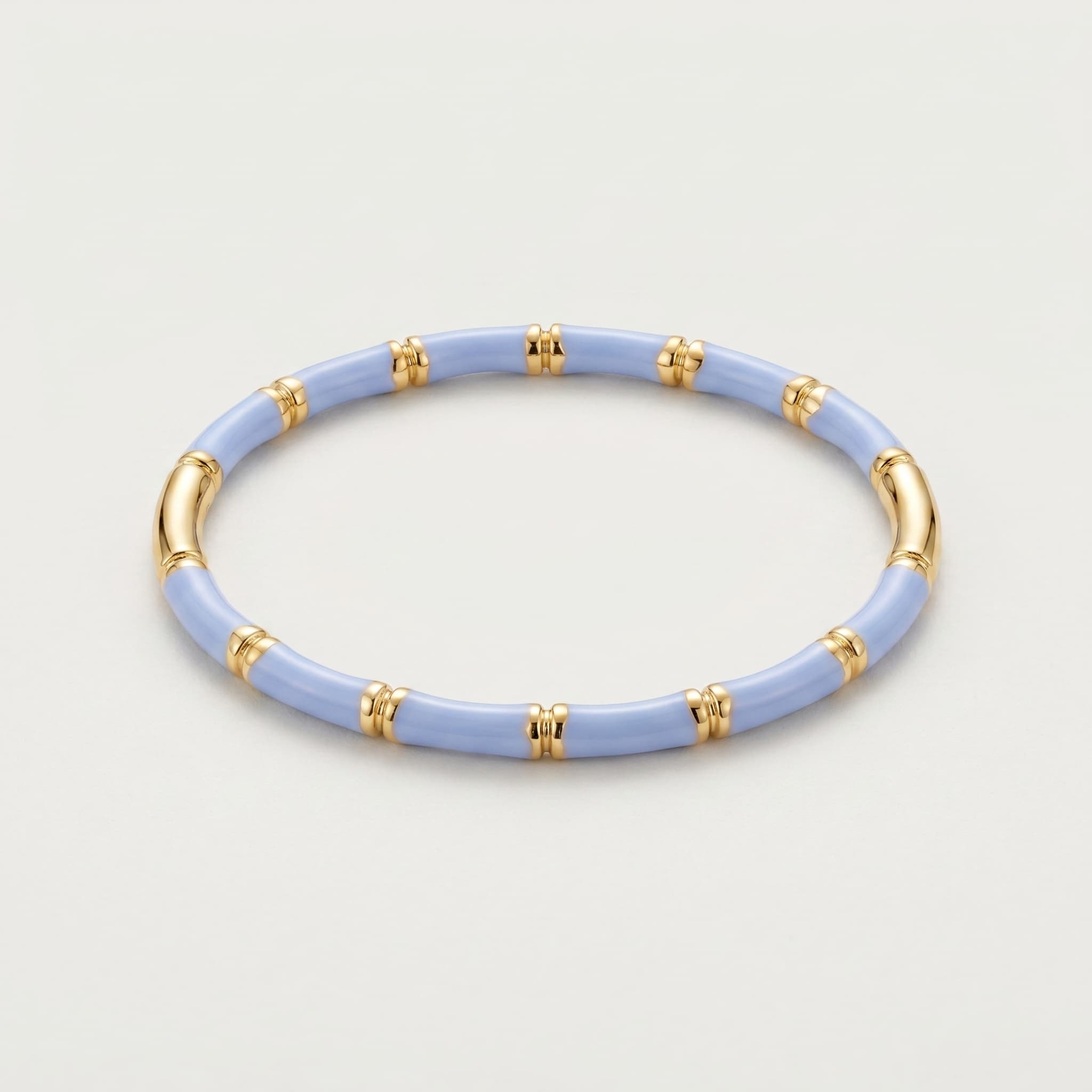 baby blue bamboo beaded bracelet