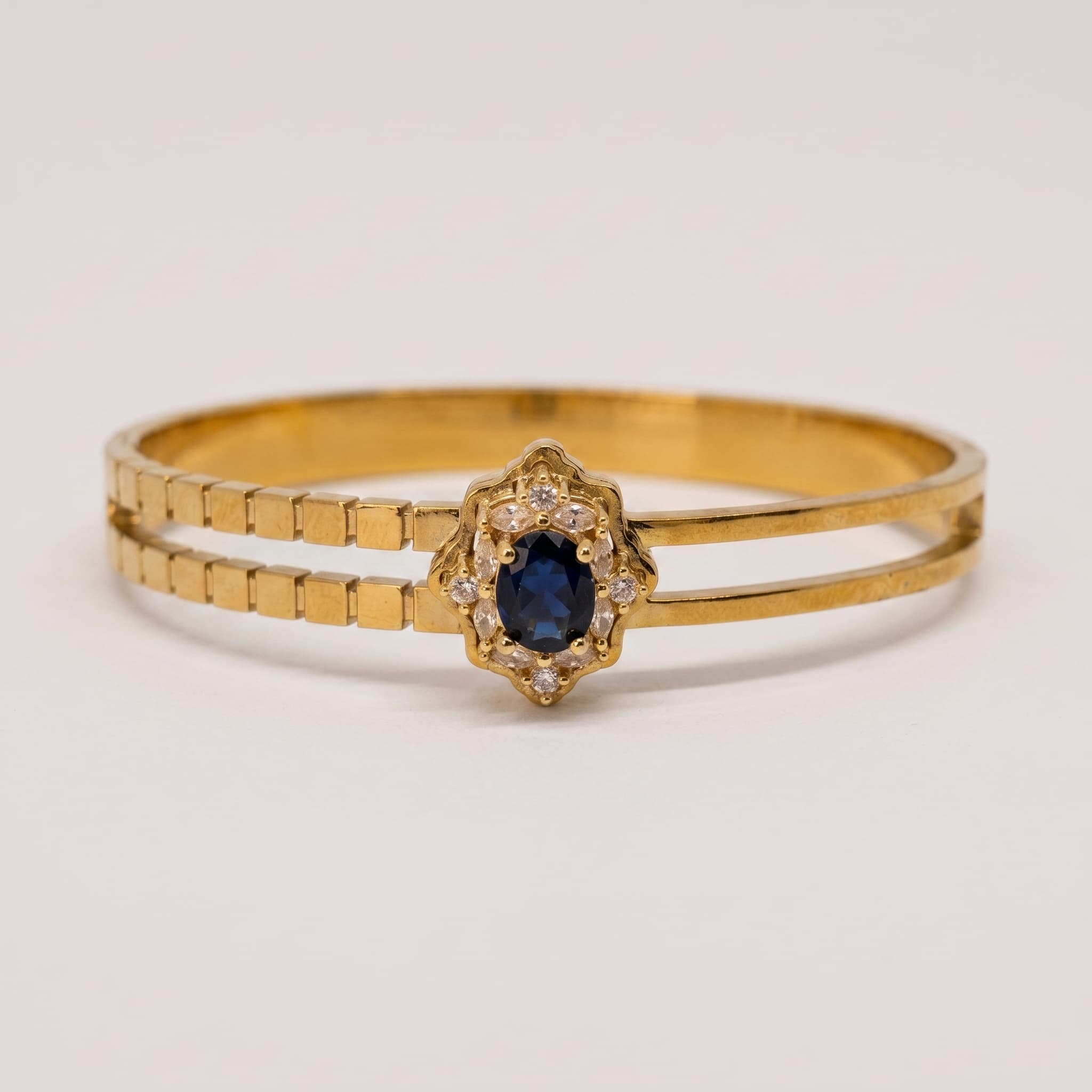 blue stone duo cuff