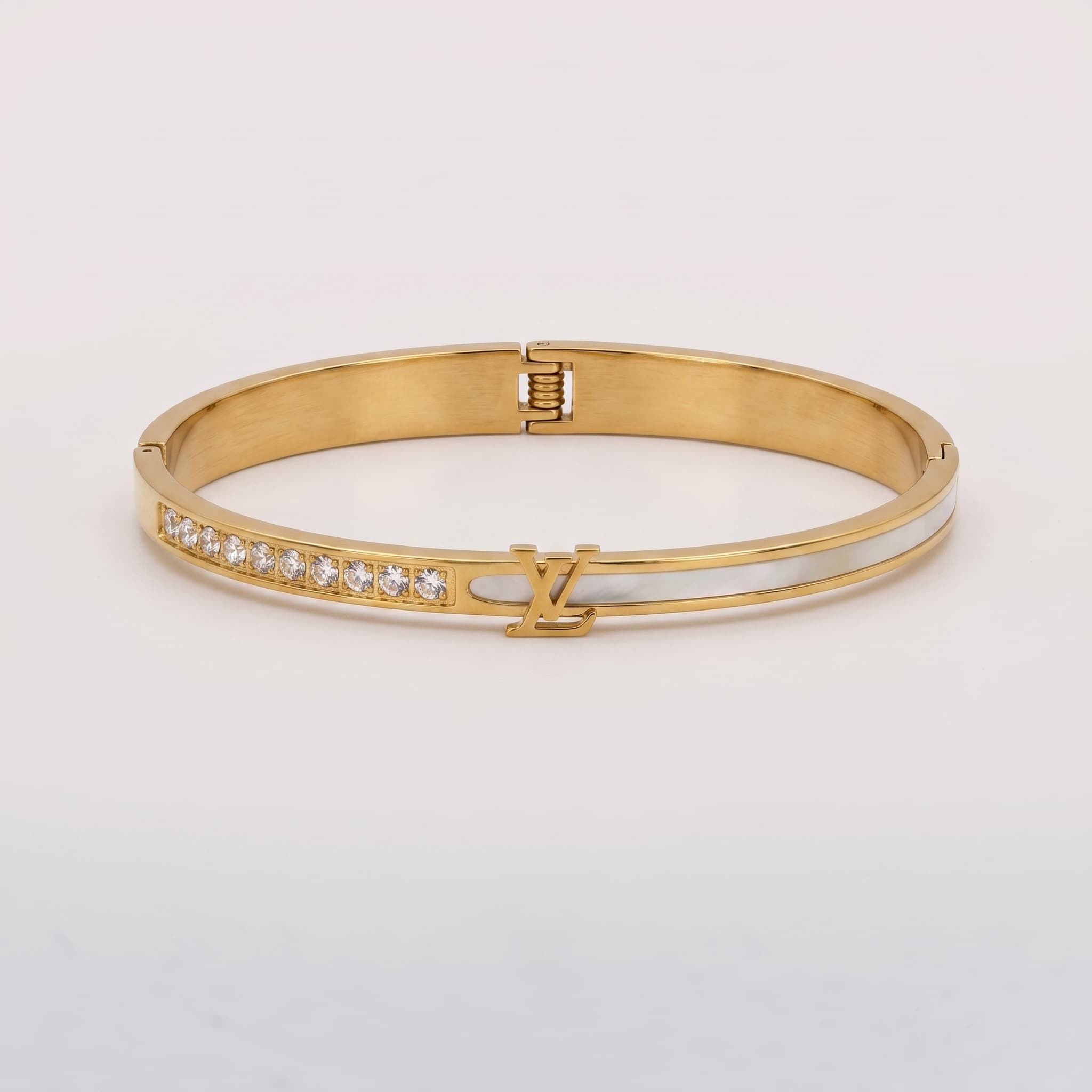 sleek logo detail bangle