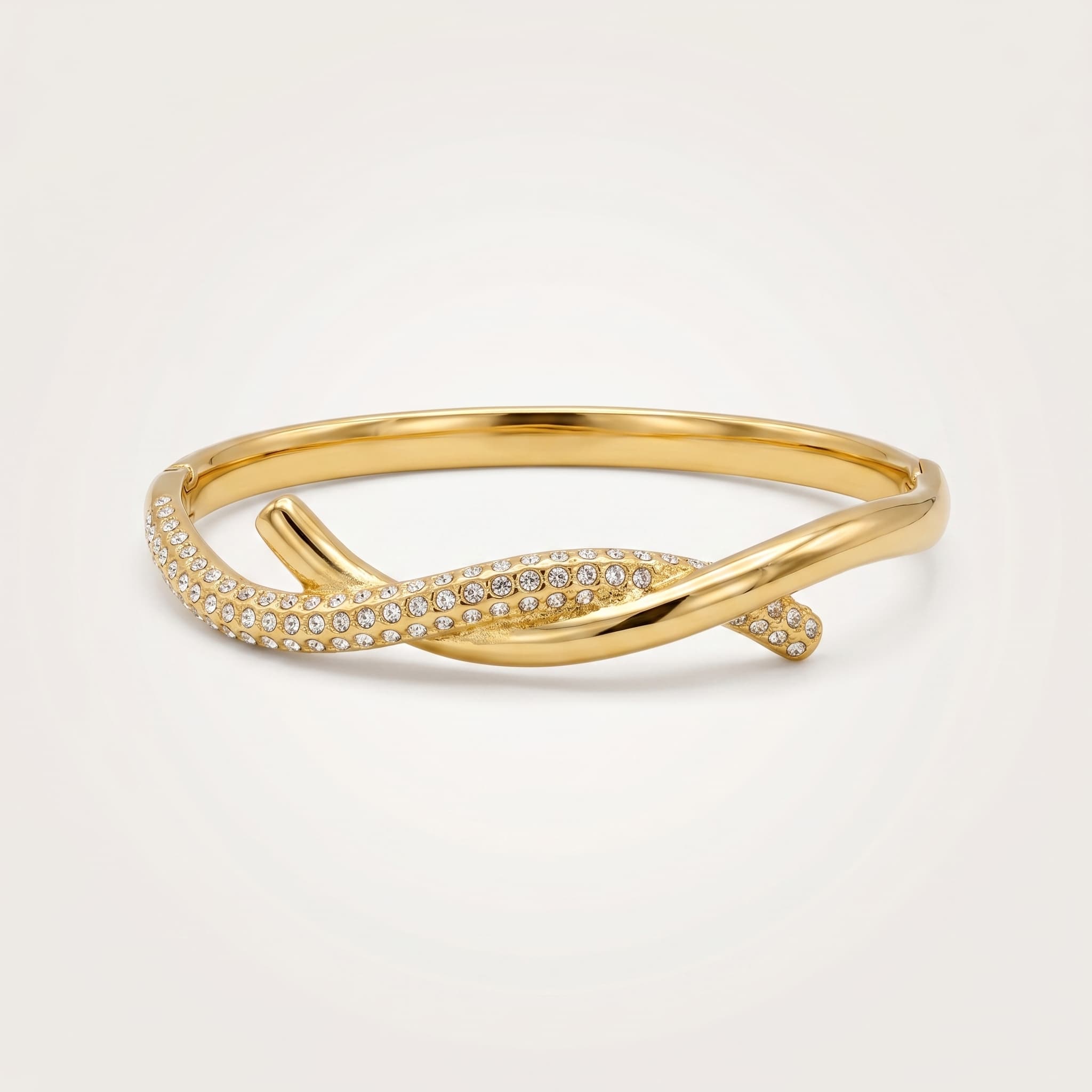 criss cross gold bangle