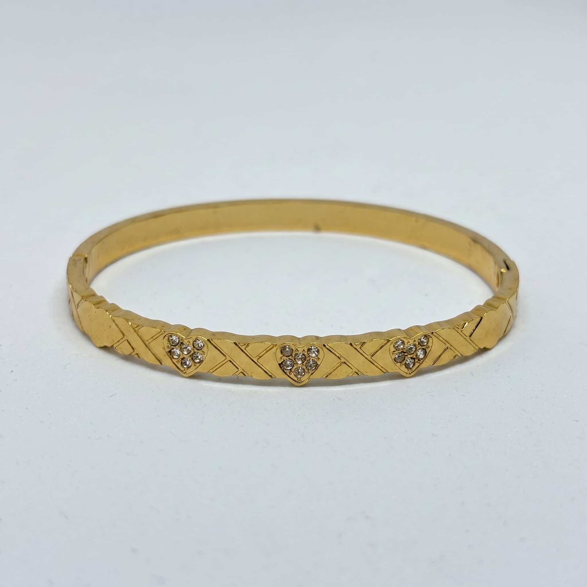 heart and x bangle