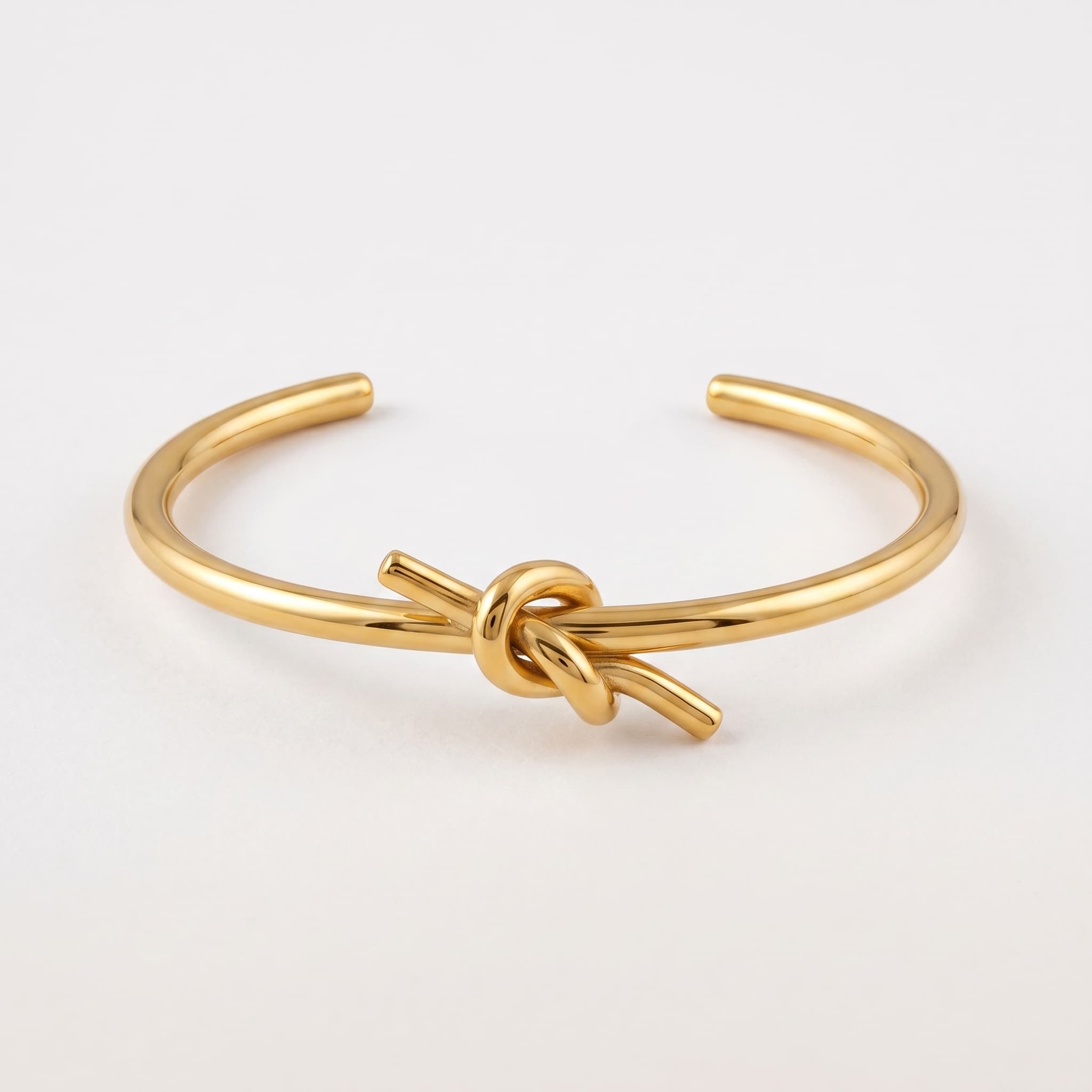 simple golden knot cuff