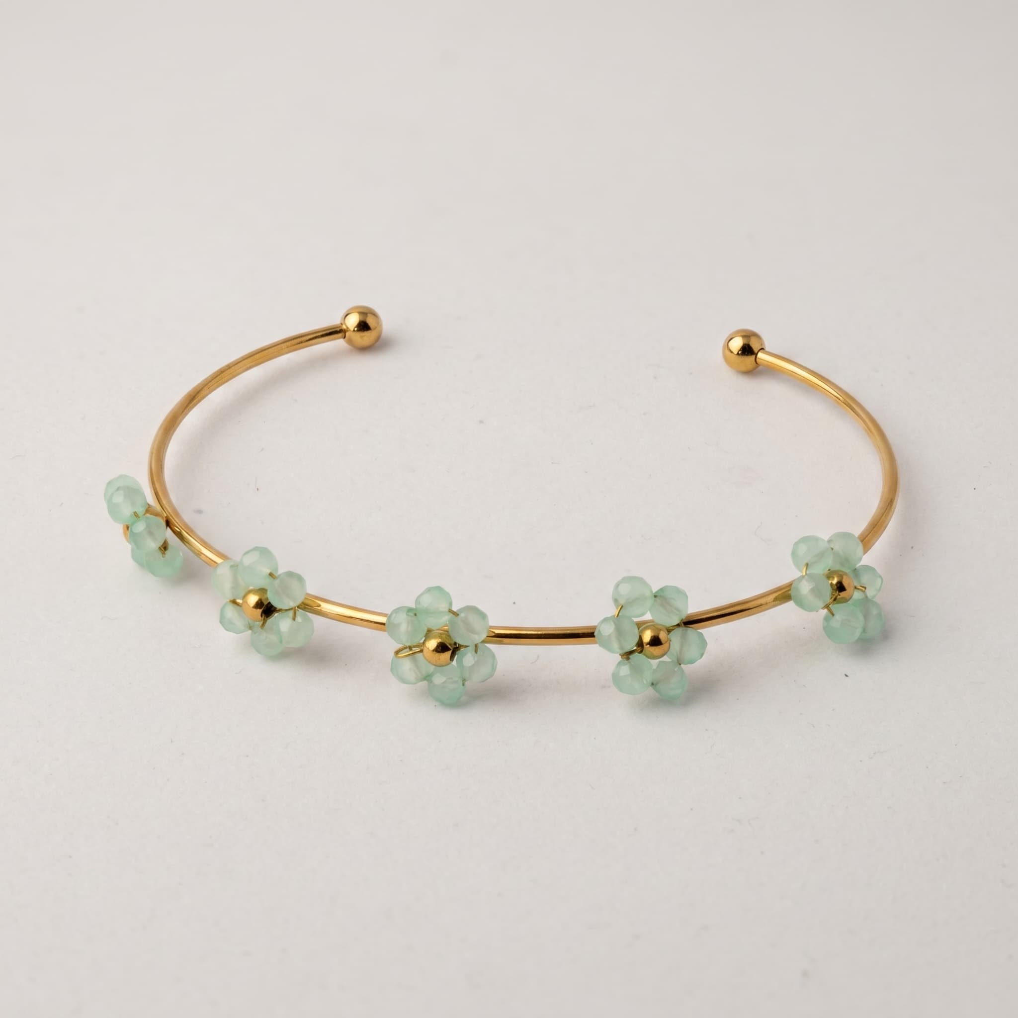 mint green daisy cuff