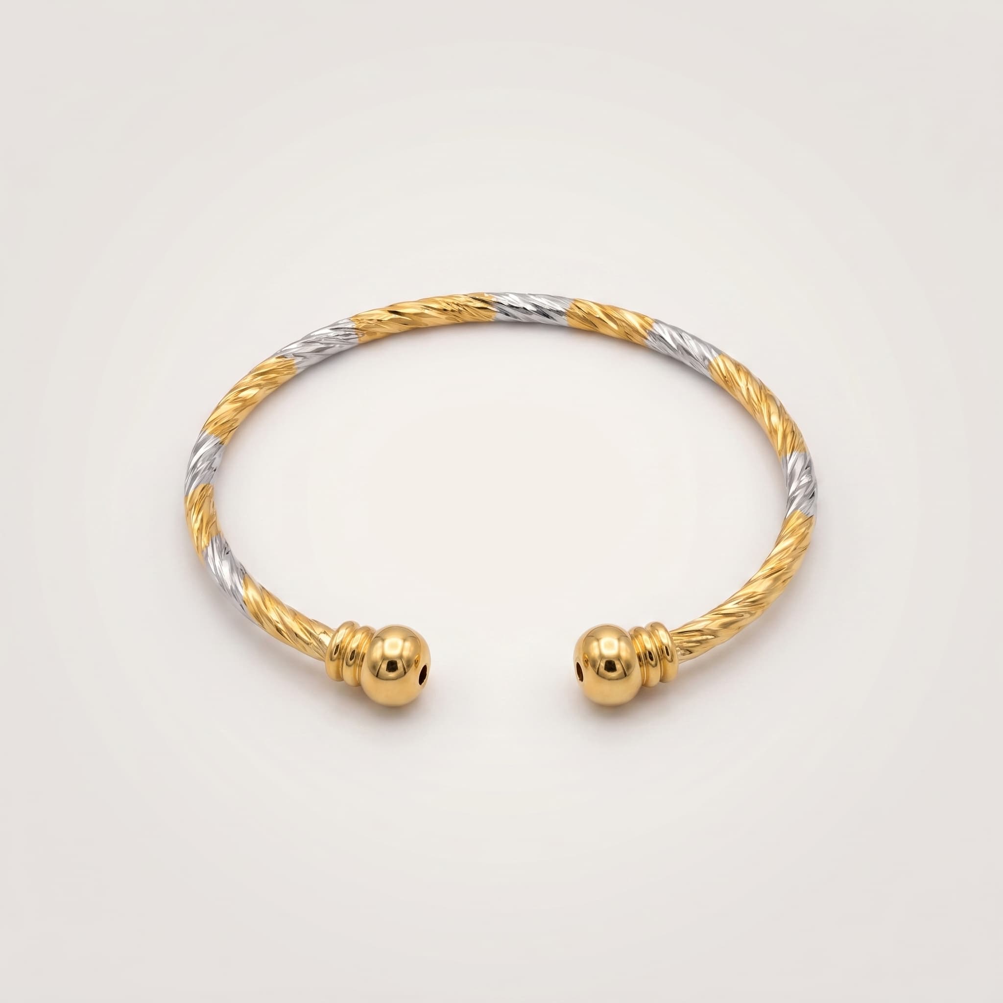 twisted dual tone cuff
