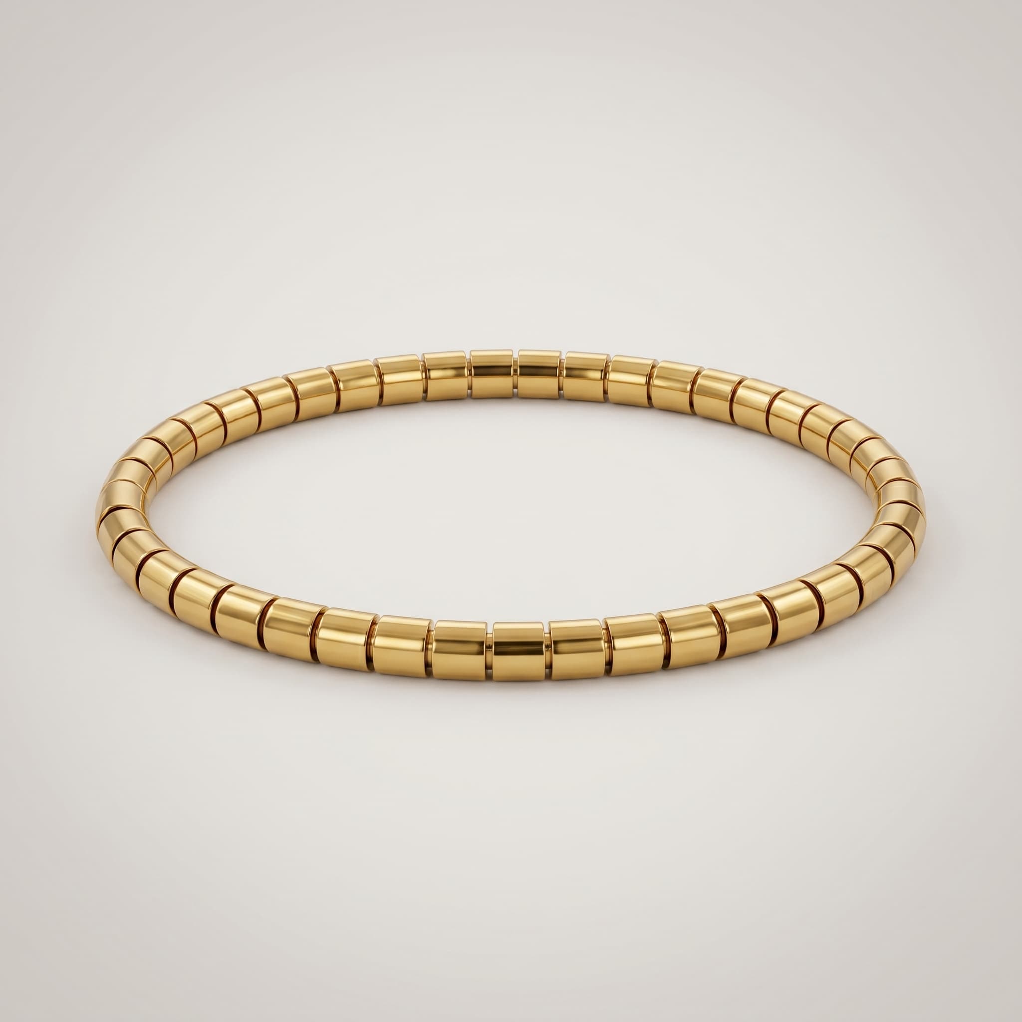 smooth gold segment bracelet
