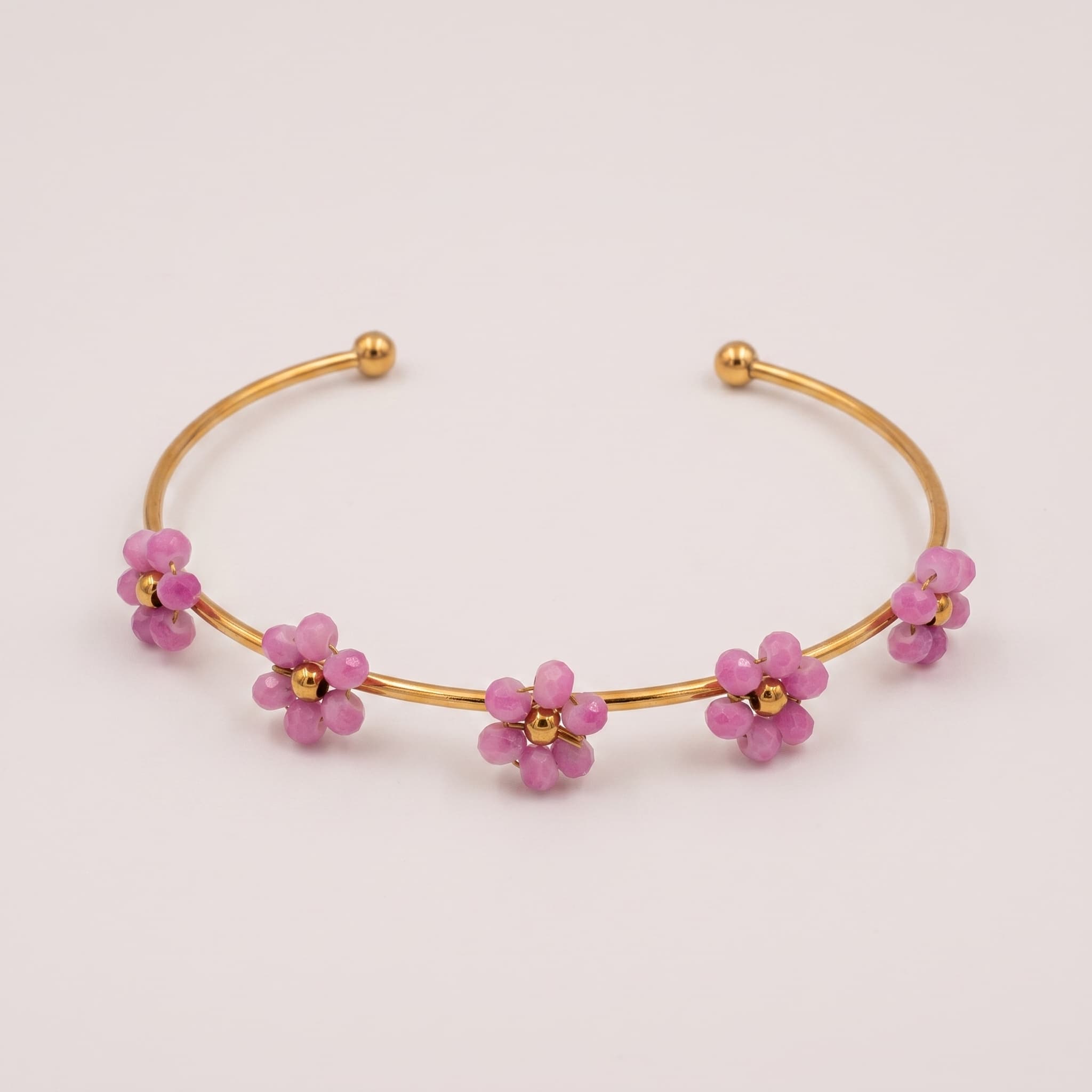 little pink flower cuff