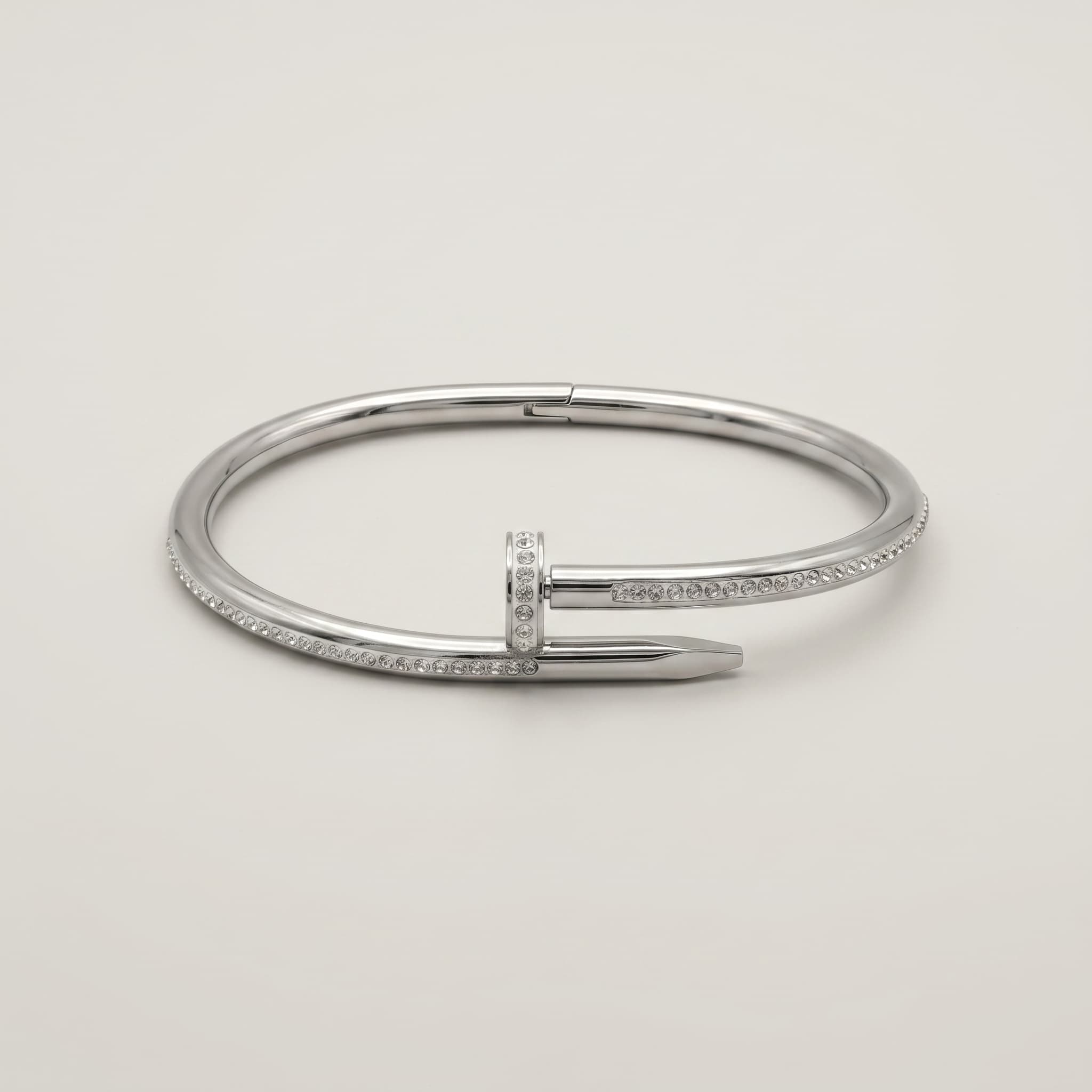 silver nail cuff bracelet