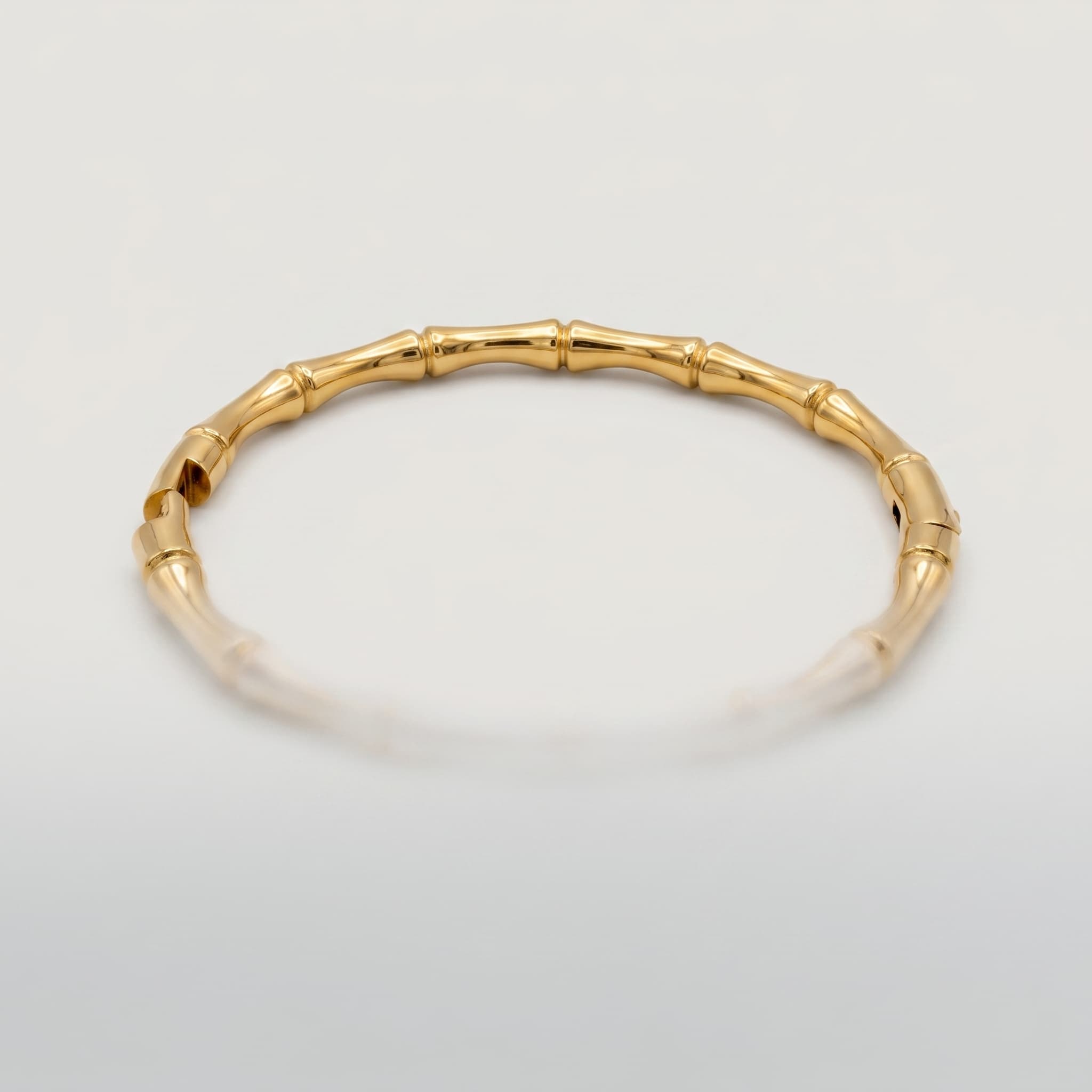 bamboo textured gold bangle