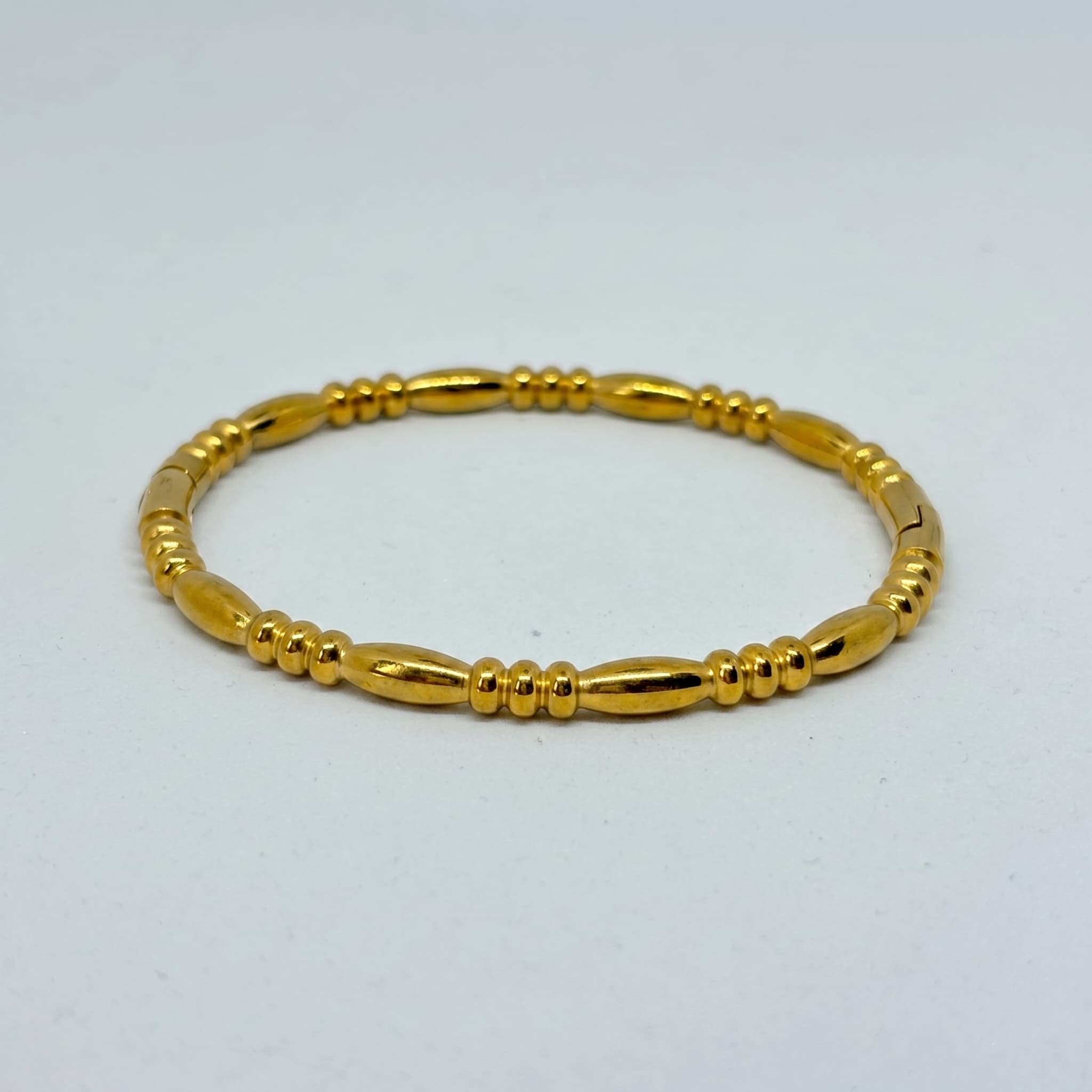 delicate gold beaded bangle