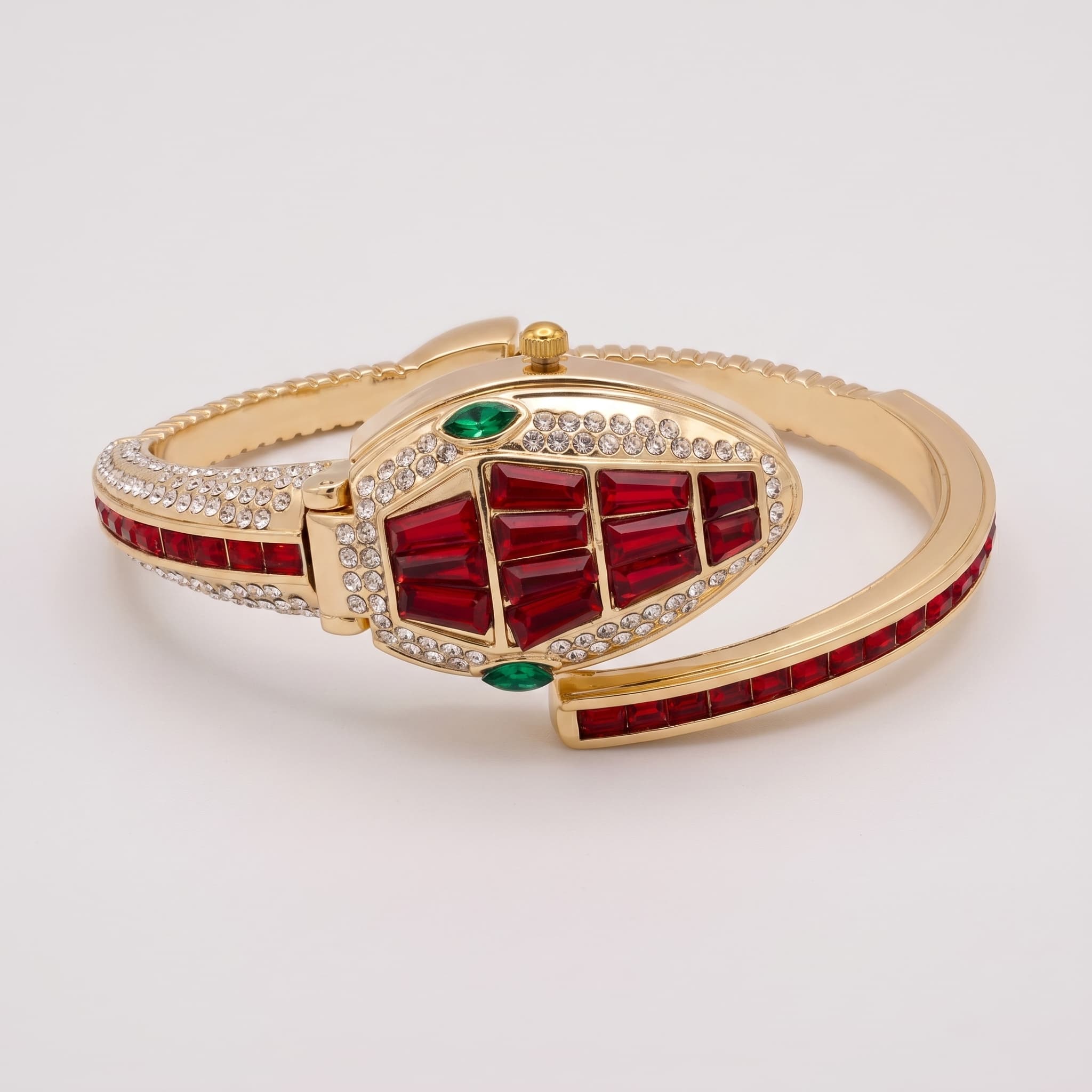 ruby snake watch bracelet