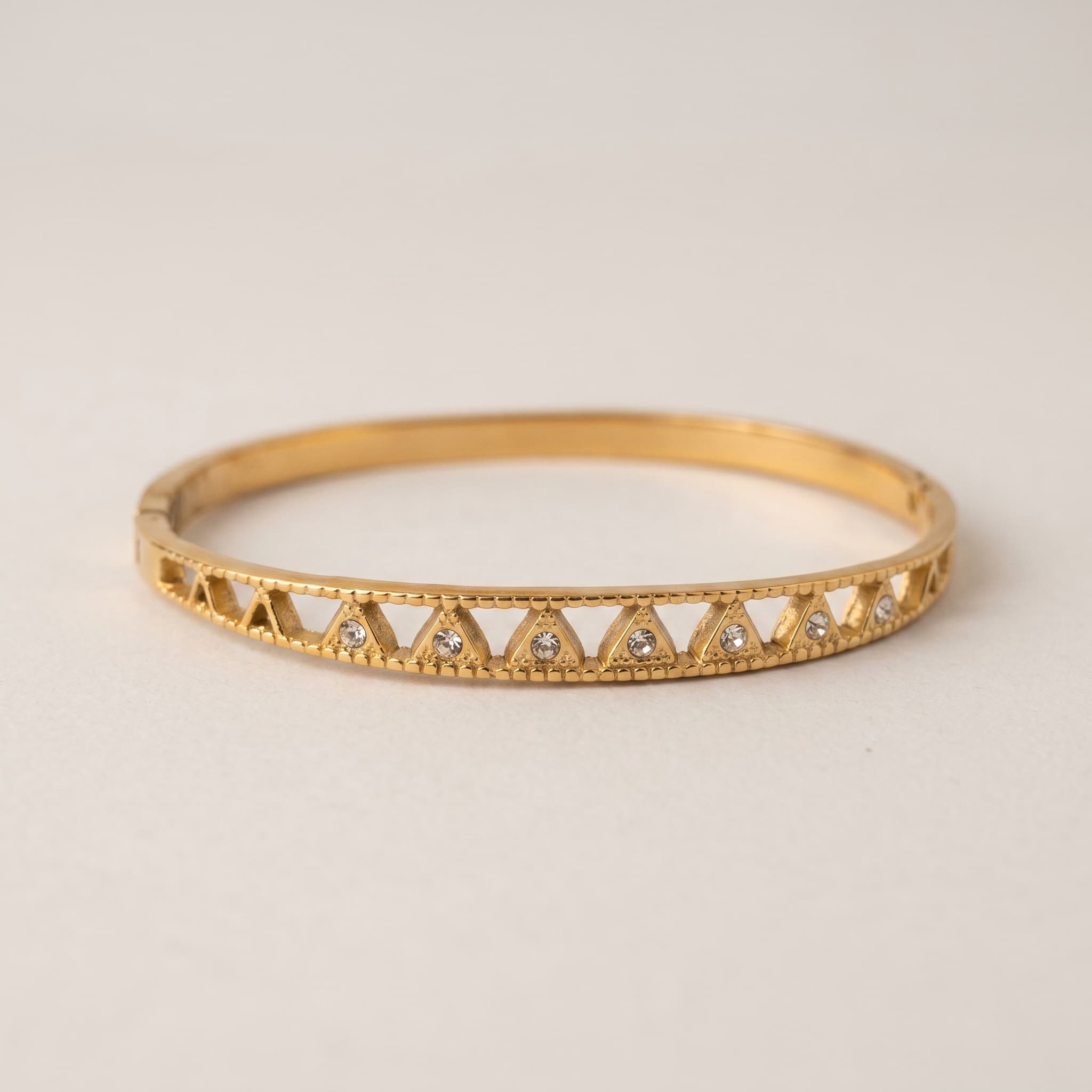 triangle stone detail bangle