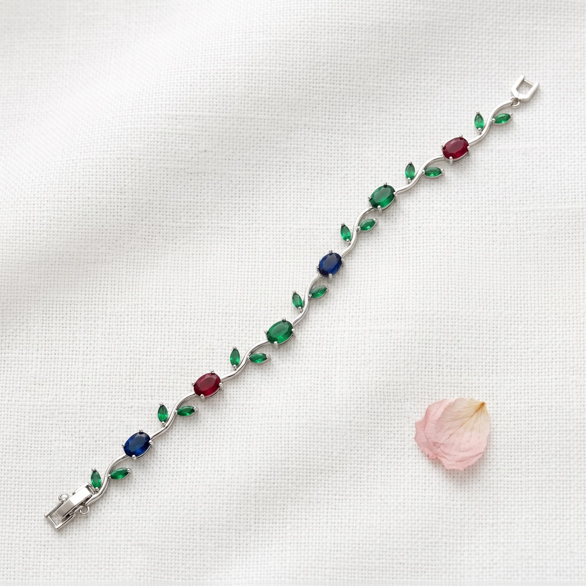 multicolour vine charm bracelet