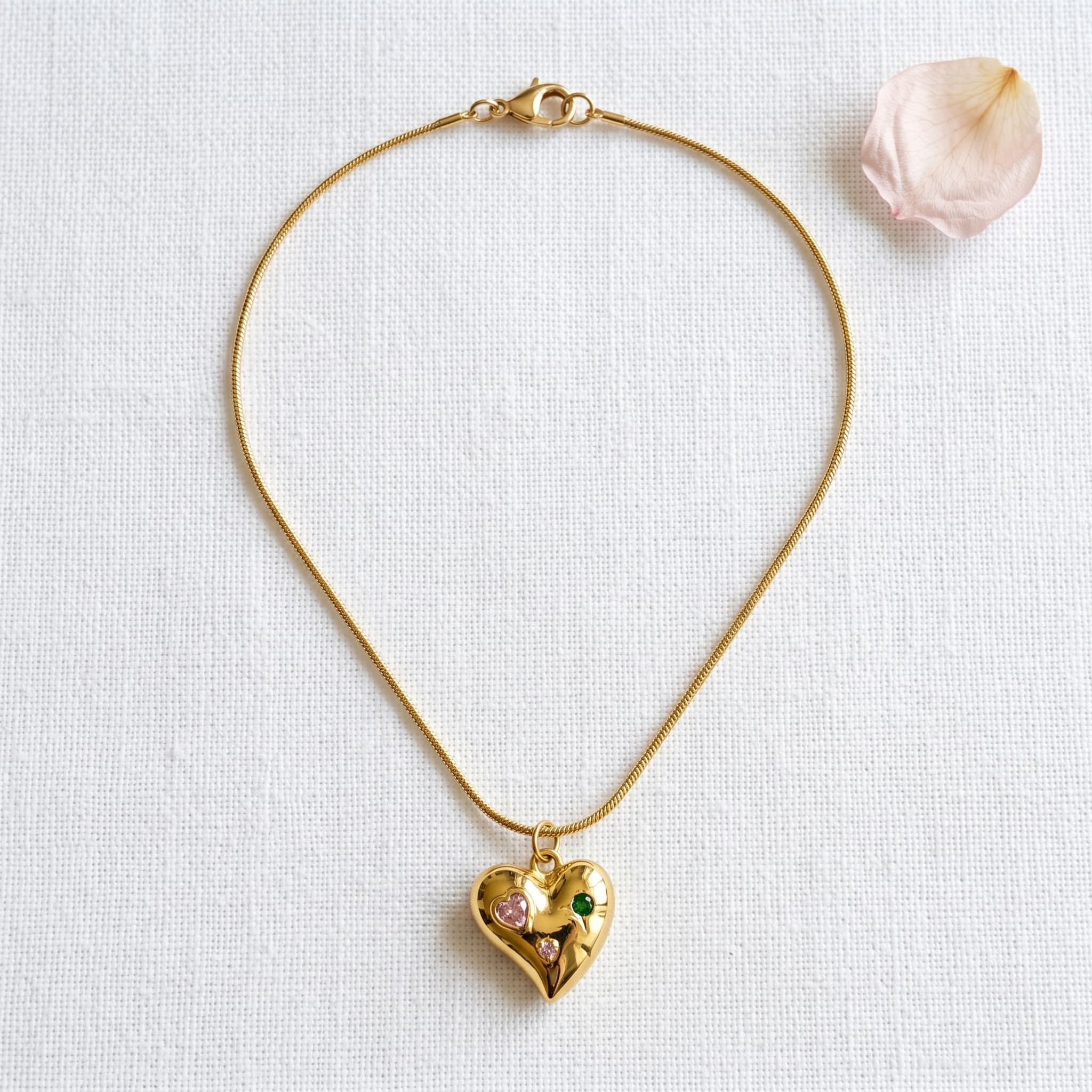 little golden heart pendant