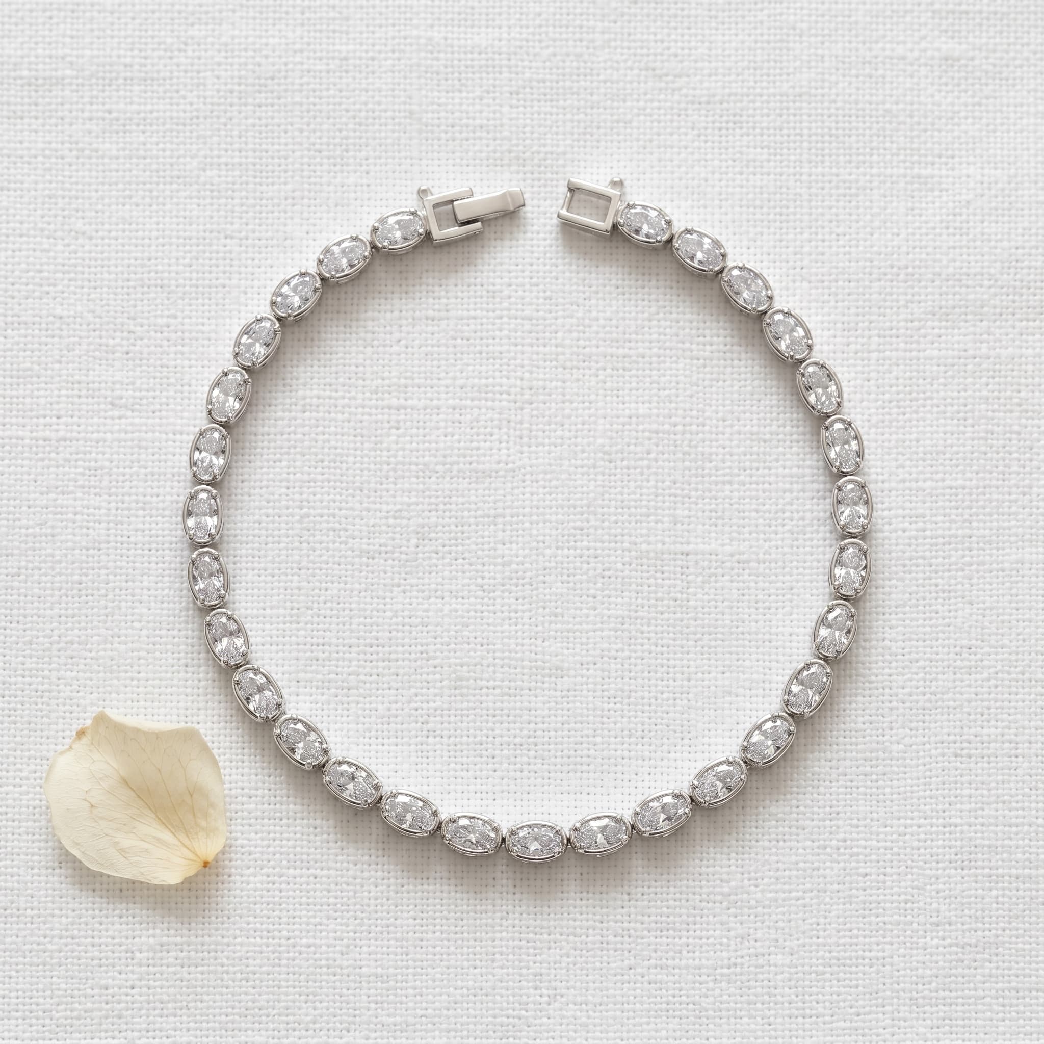 classic silver tennis bracelet