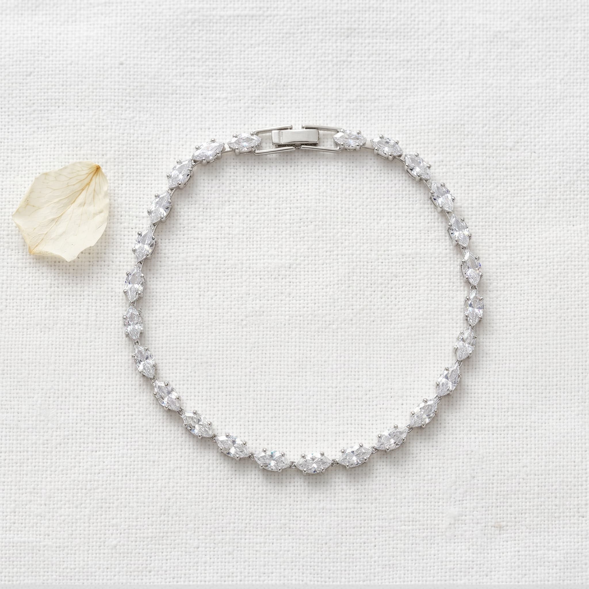 dazzling silver tennis bracelet