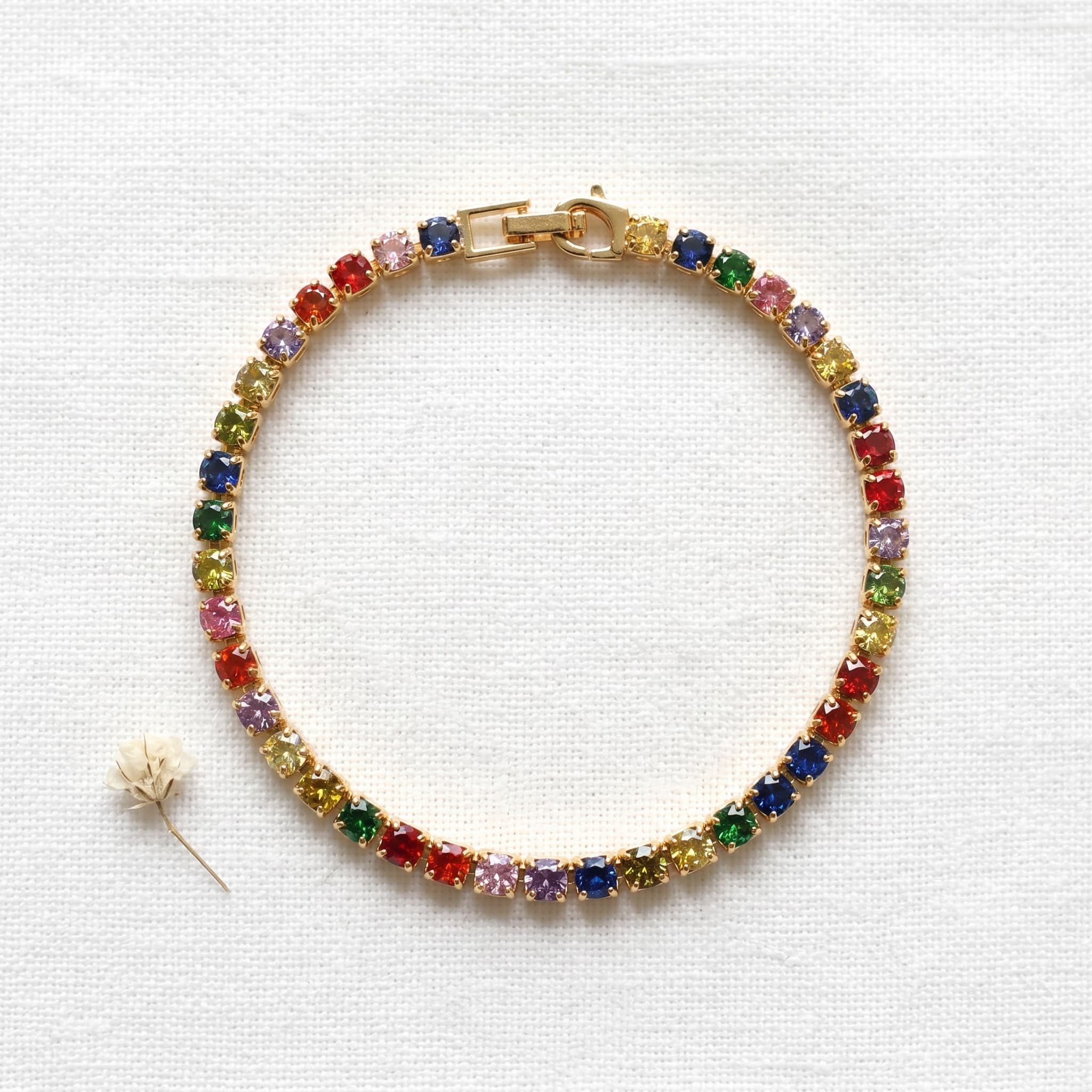 rainbow tennis bracelet