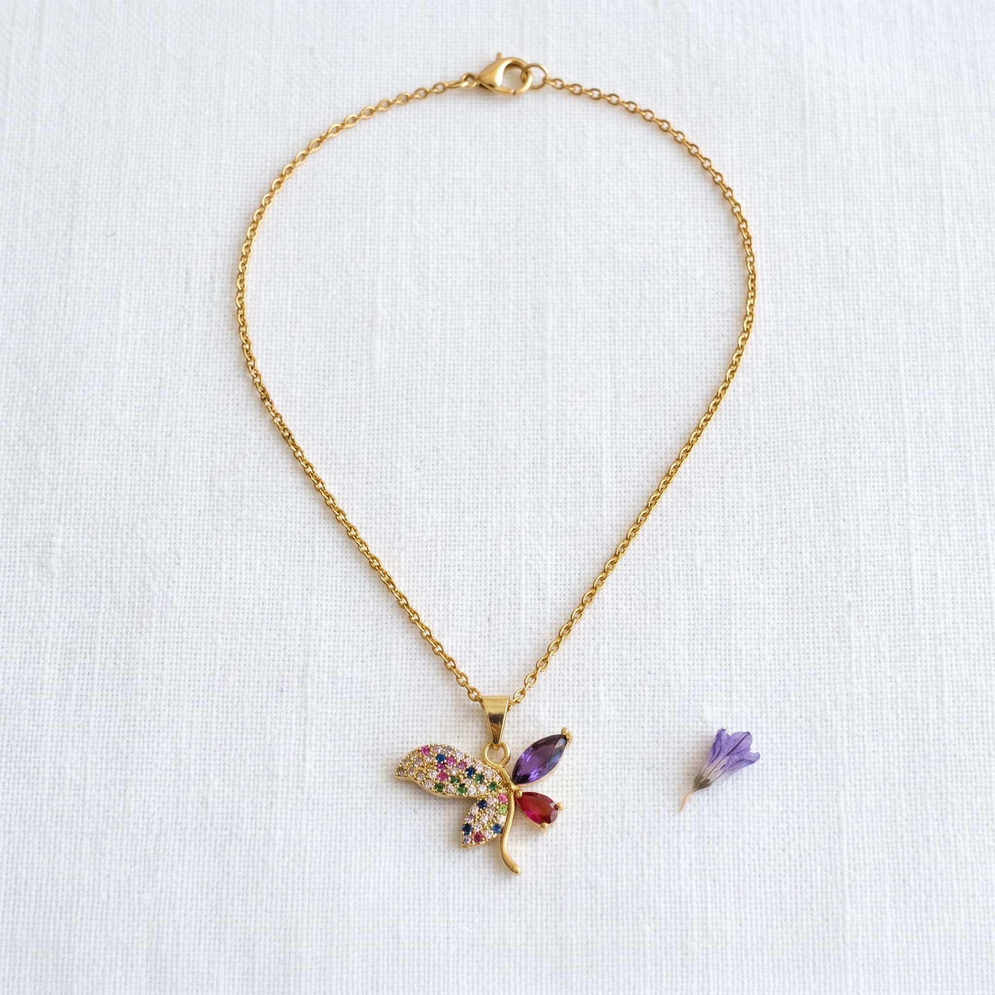 little butterfly rainbow pendant