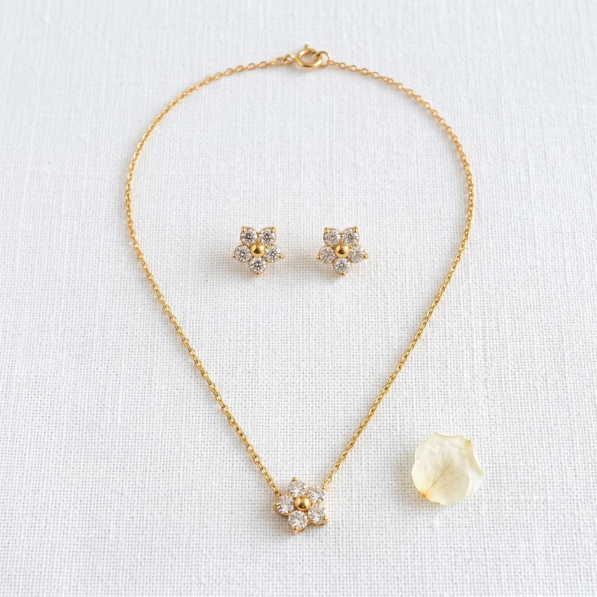 dainty crystal flower set