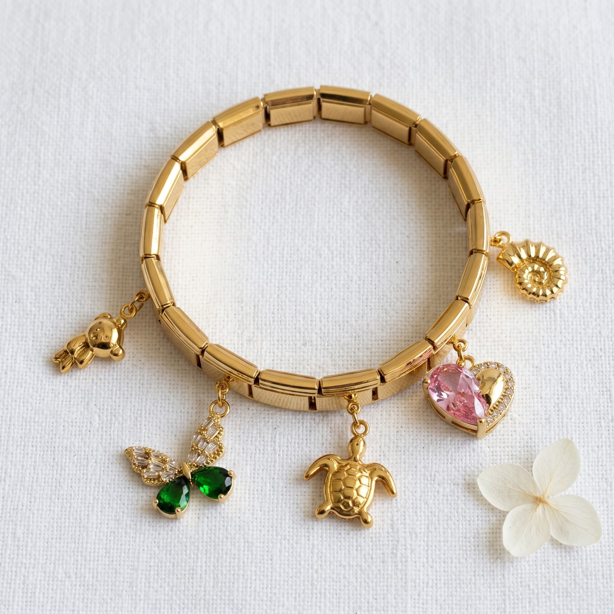 little charms gold italian bracelet
