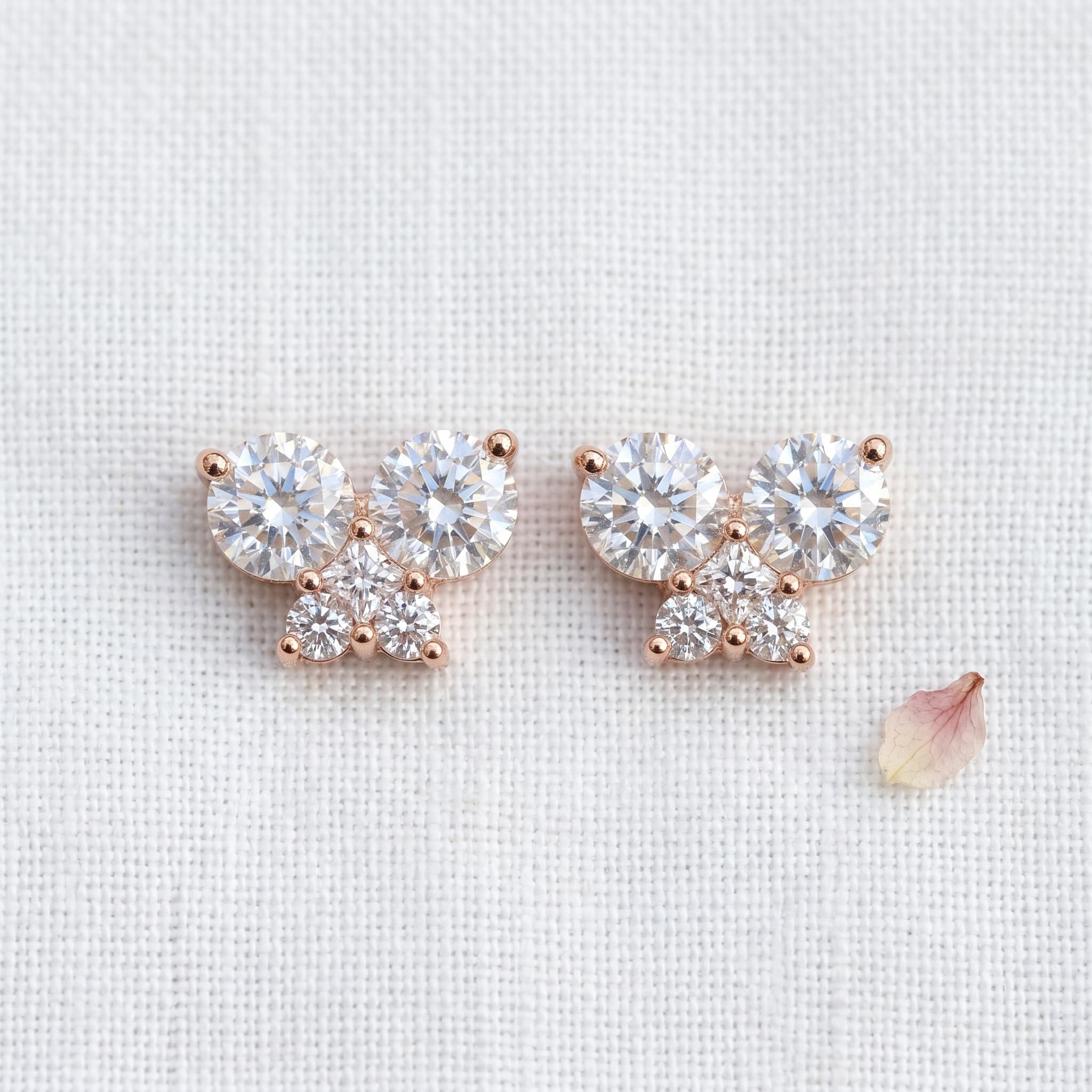 tiny sparkle butterfly studs