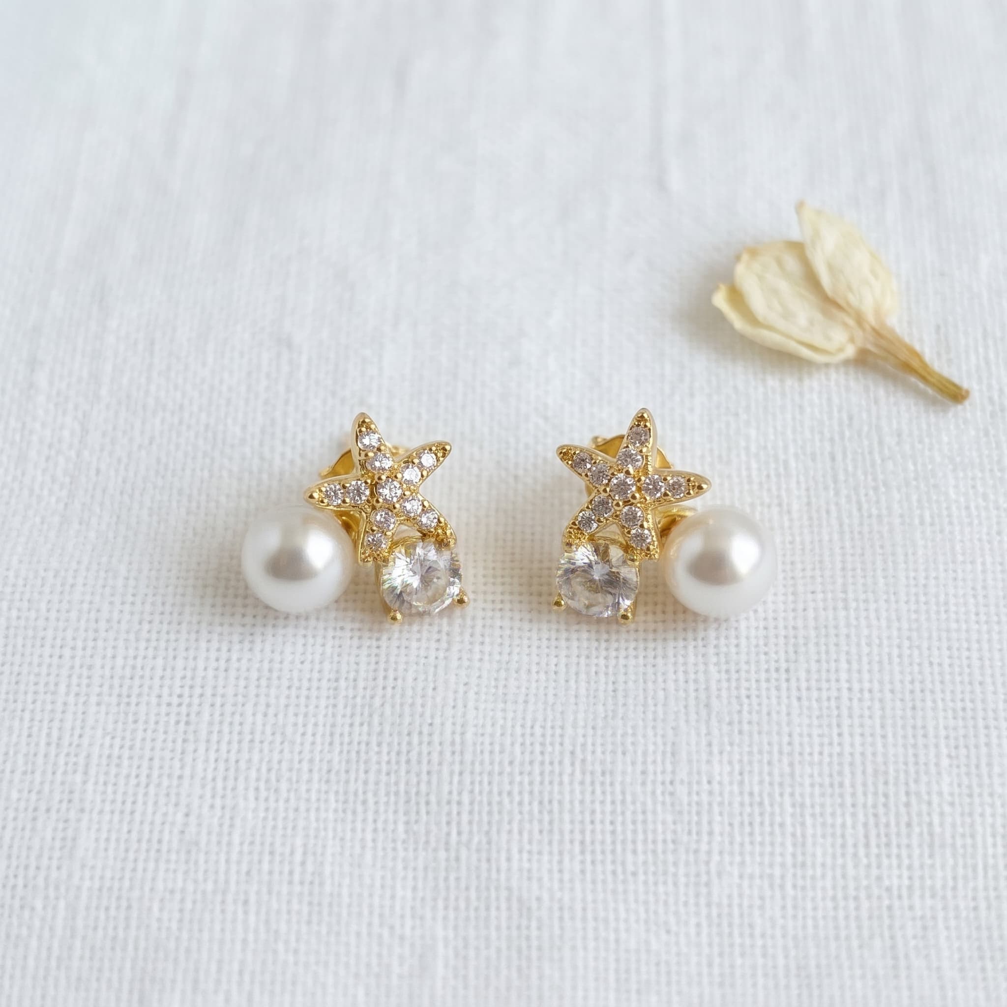 star and pearl studs